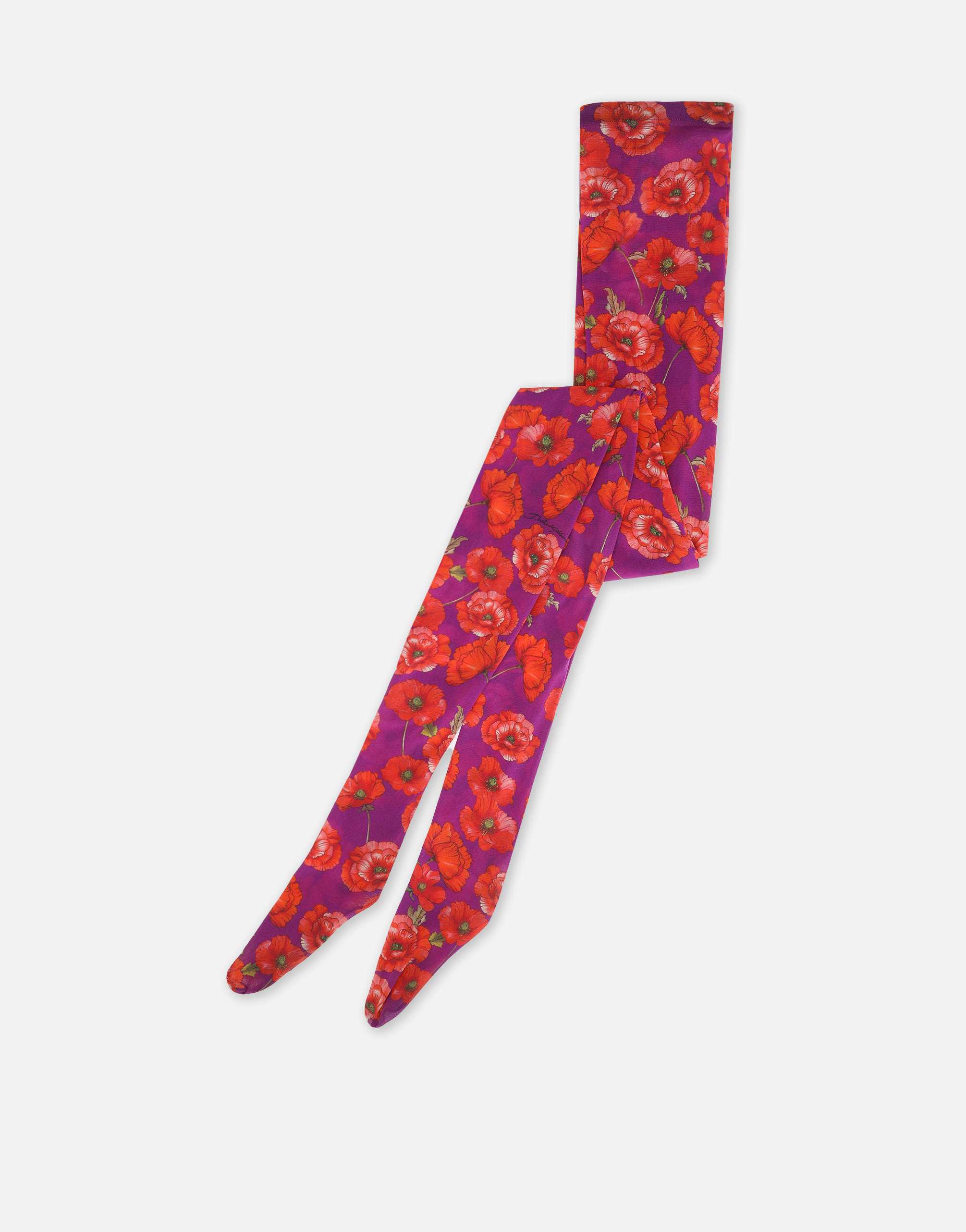 Poppy-print tights in Multicolor