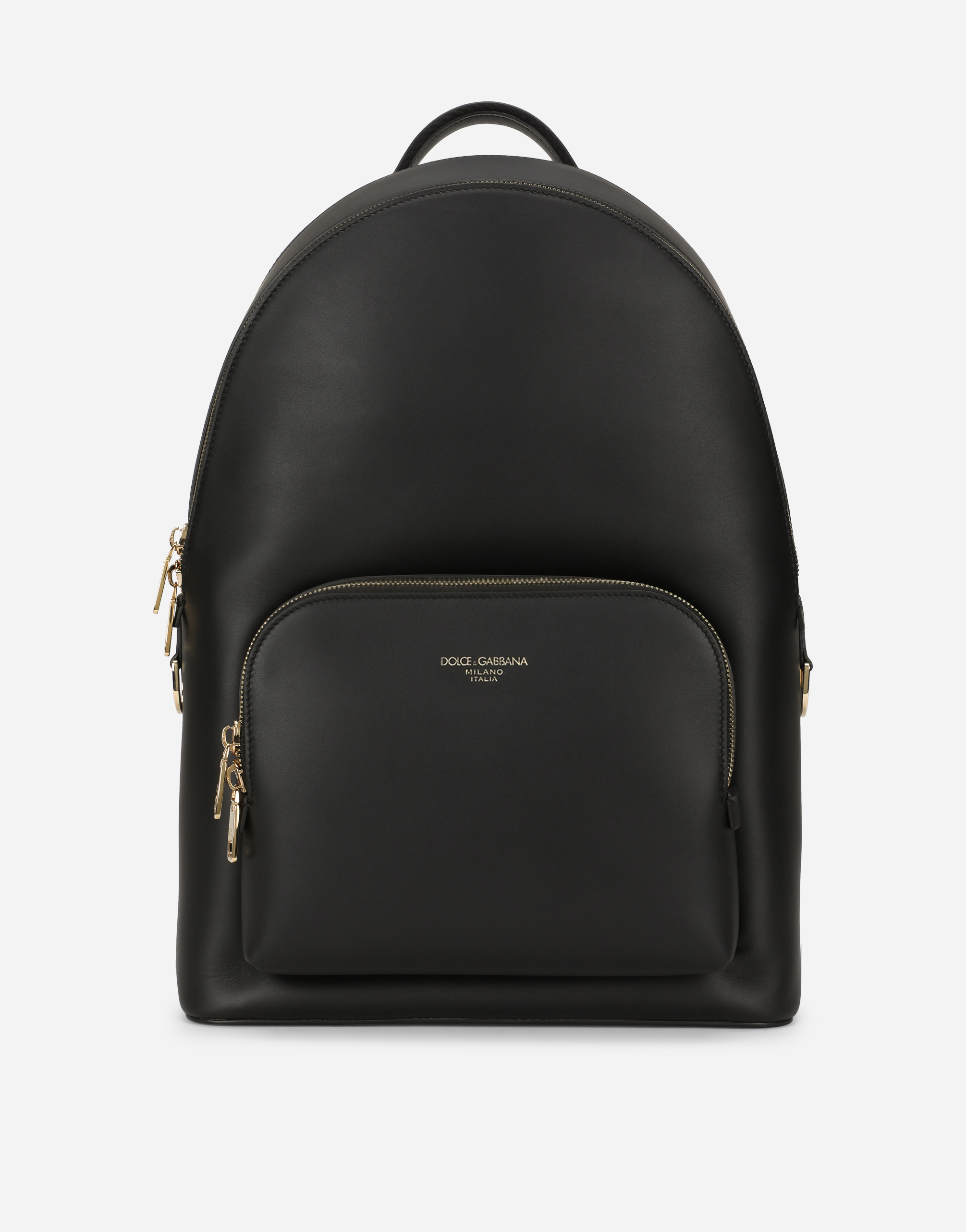 Calfskin backpack in Black