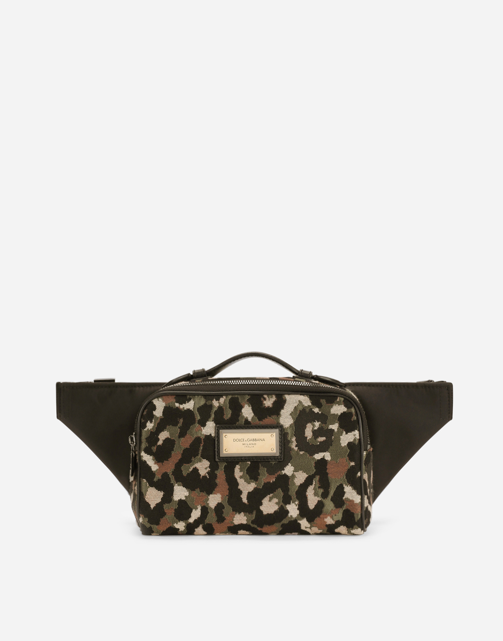 Camouflage jacquard belt bag in Multicolor