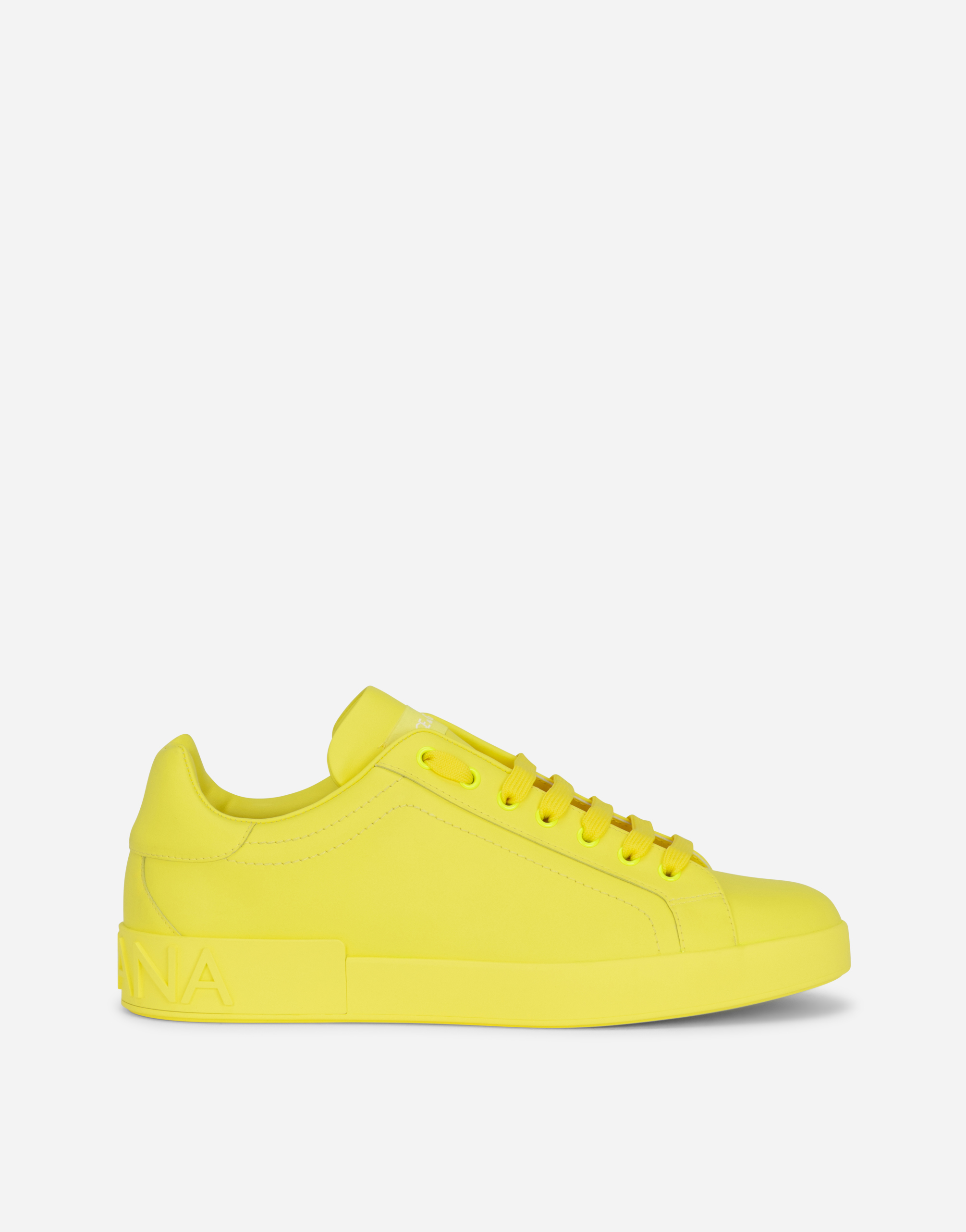 Calfskin Portofino sneakers in Yellow
