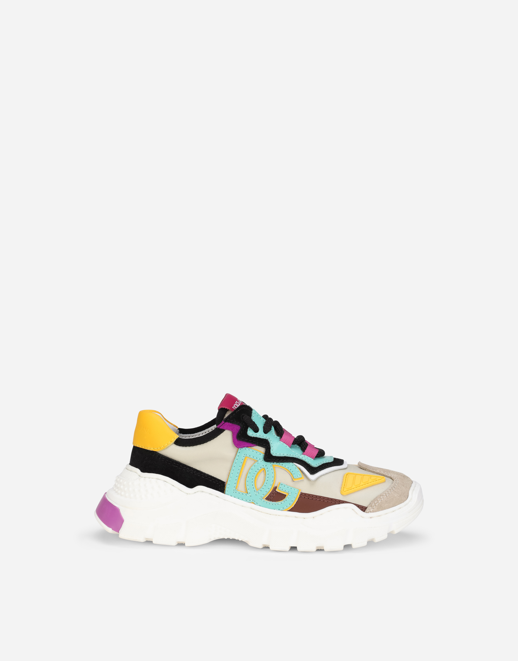 Nylon and leather Daymaster sneakers with DG logo in Multicolor