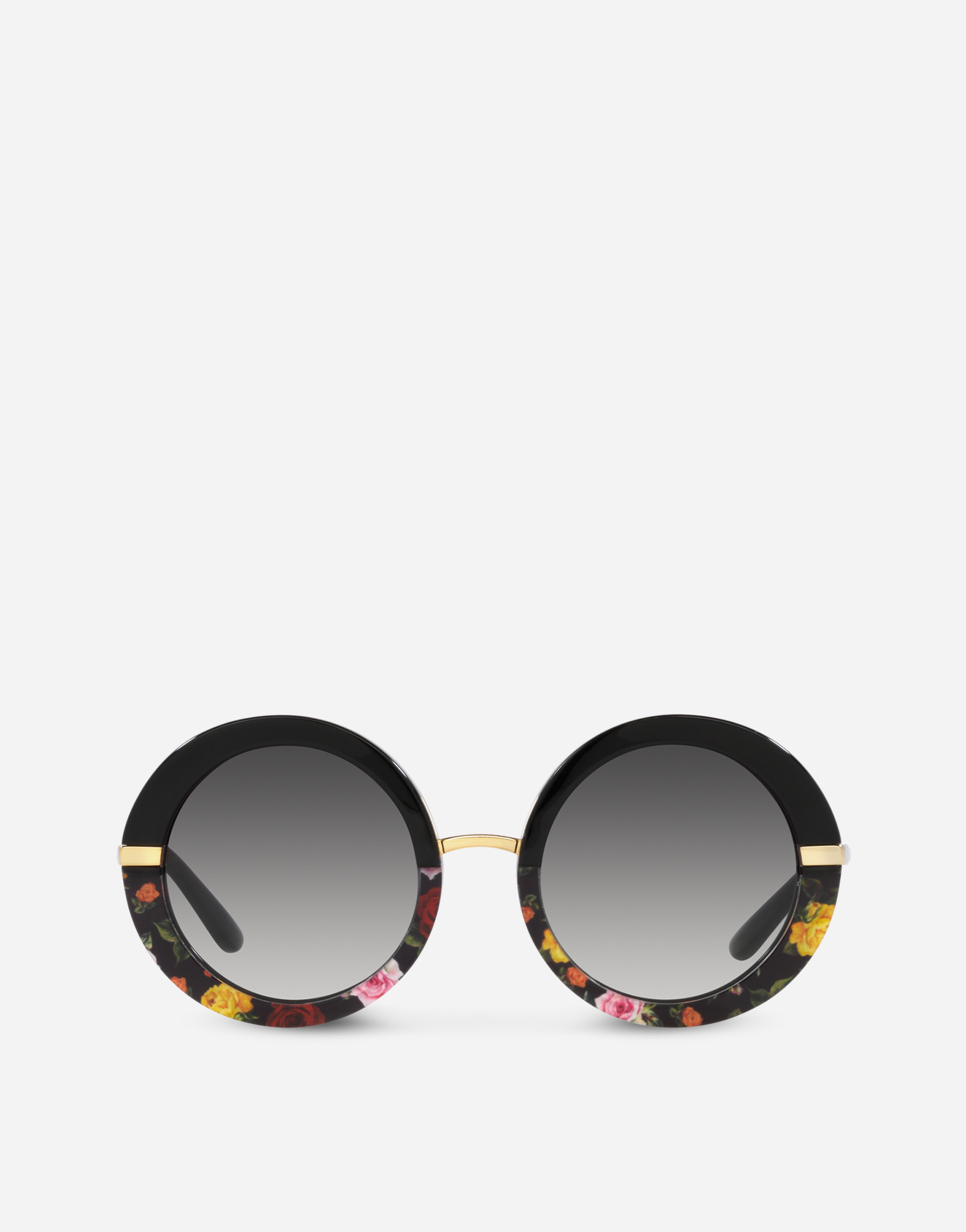 Dolce & Gabbana Half Print Sunglasses In Floral Print