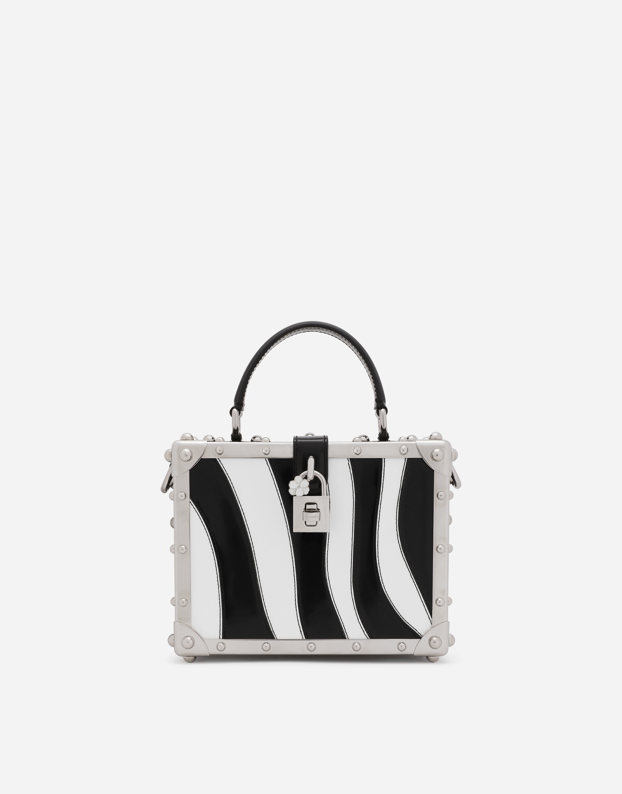 Patchwork zebra-design Dolce Box bag in Multicolor