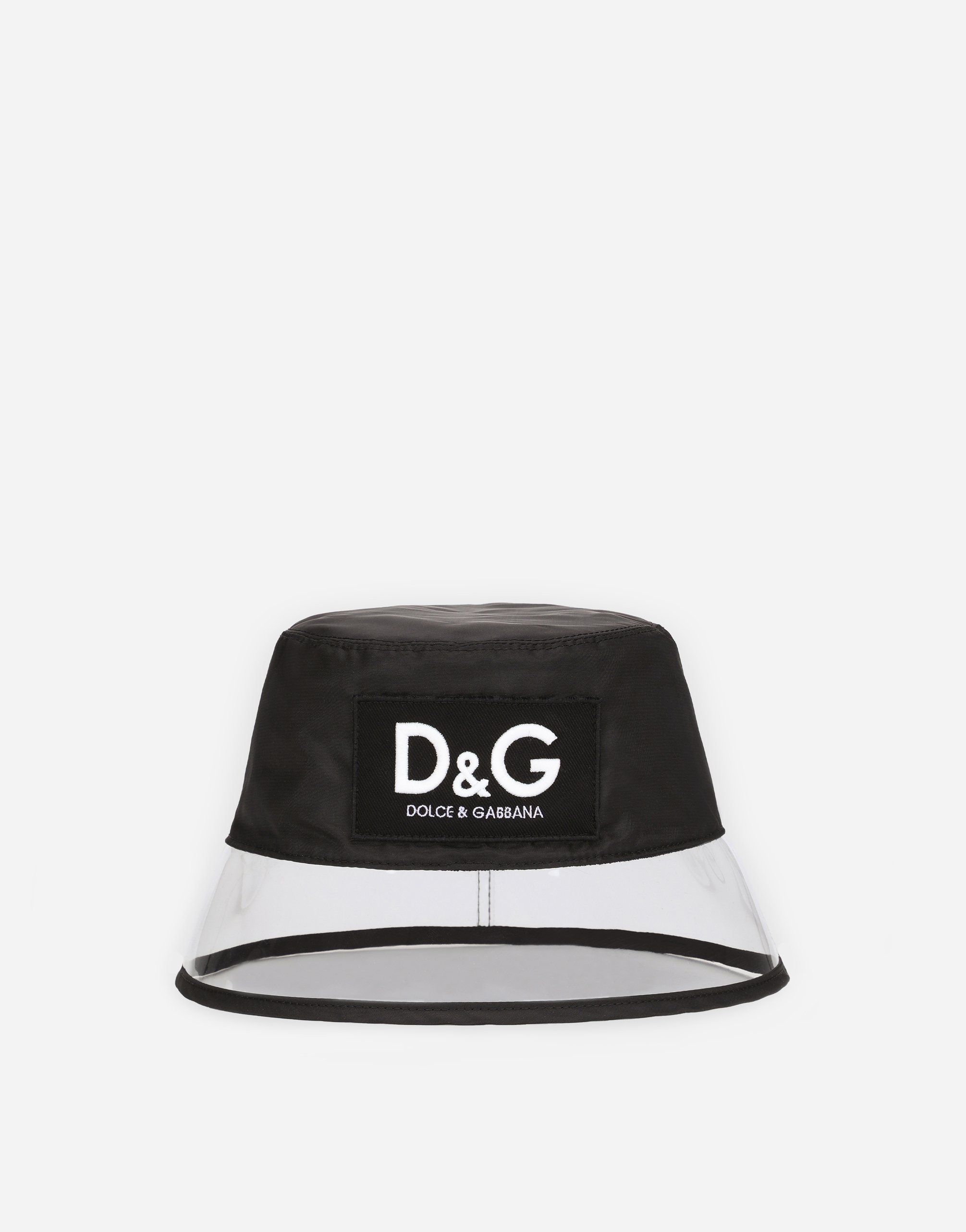 Nylon bucket hat with DG patch in Black