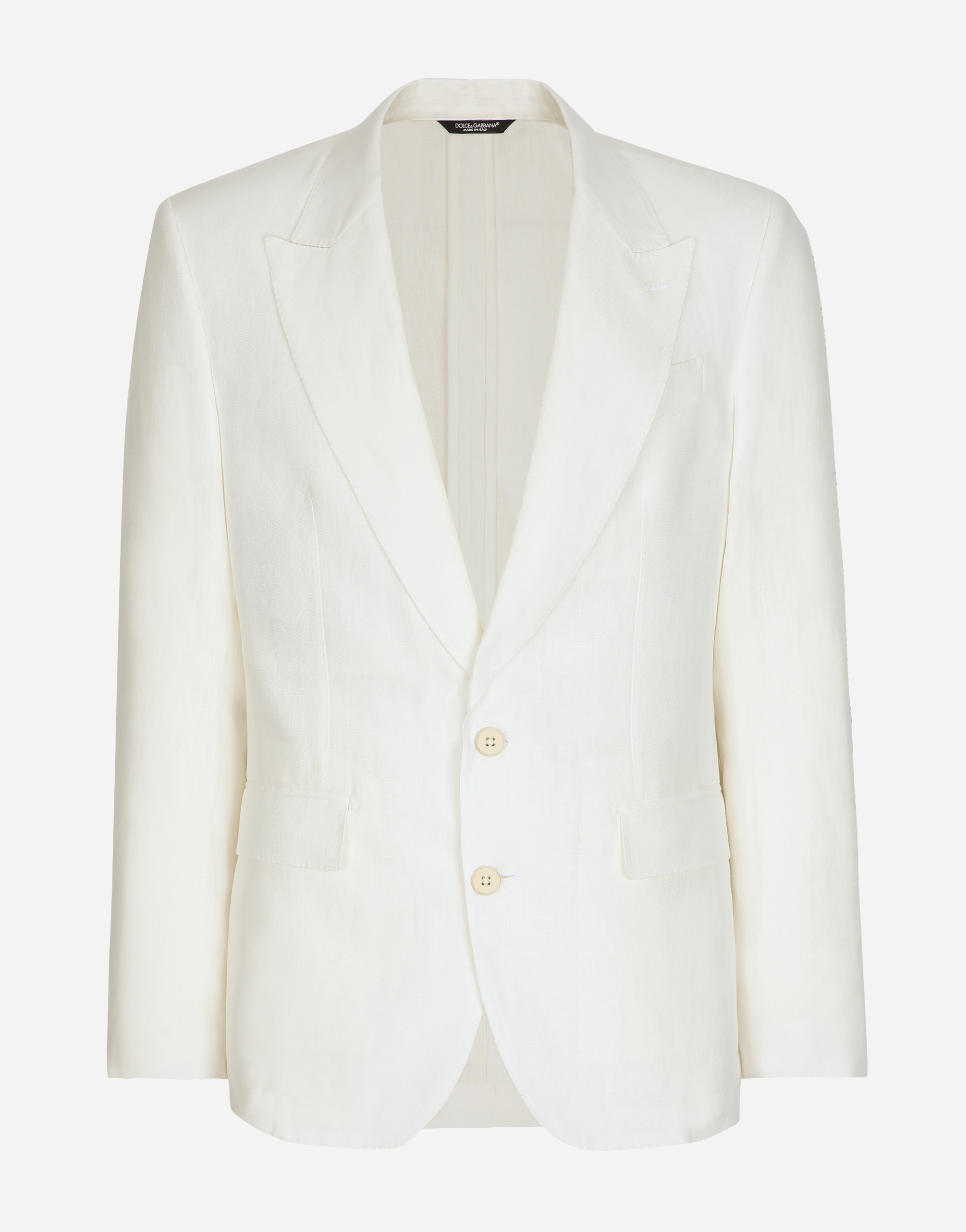 Linen Sicilia-fit jacket in White