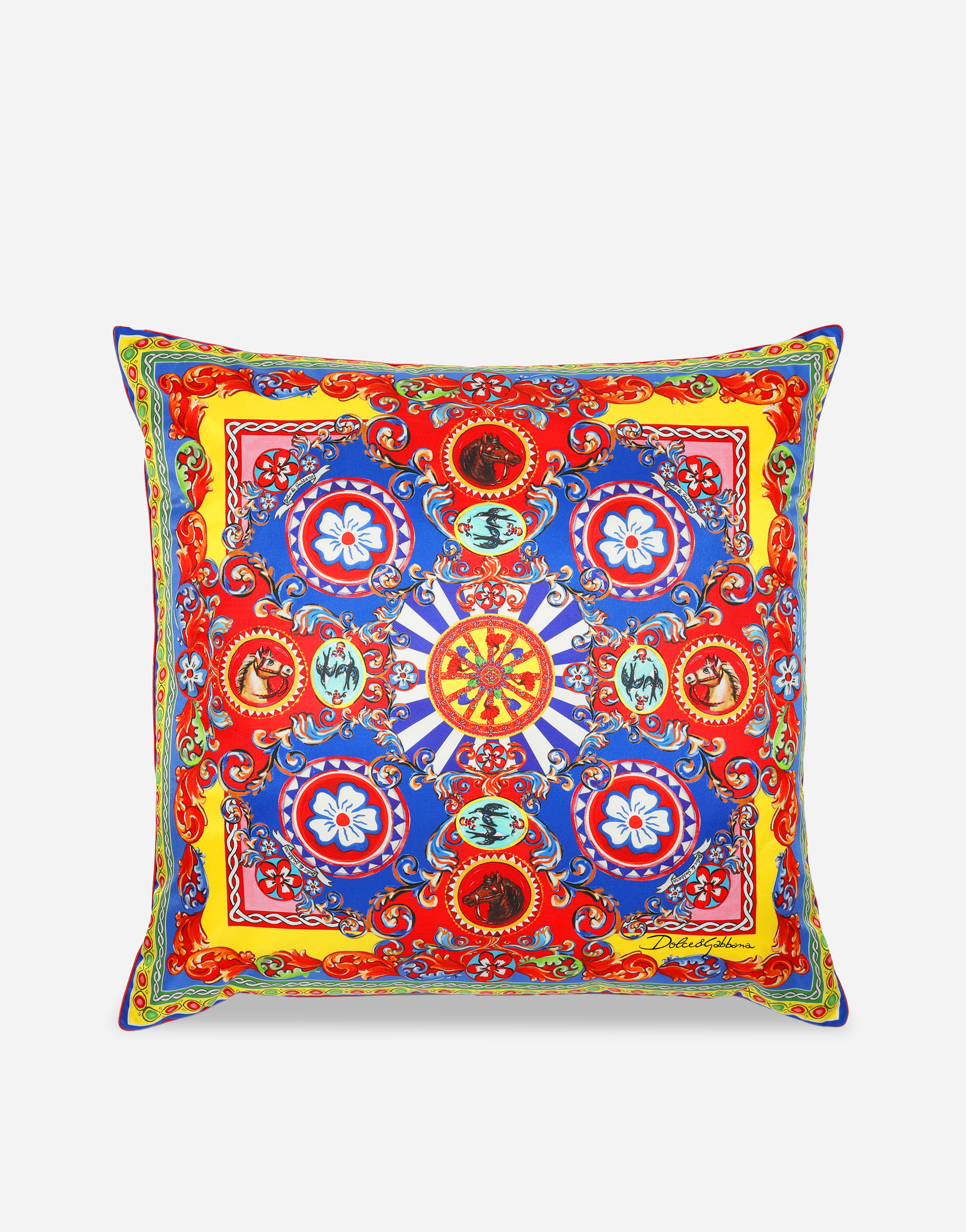 Silk Twill Cushion large in Multicolor