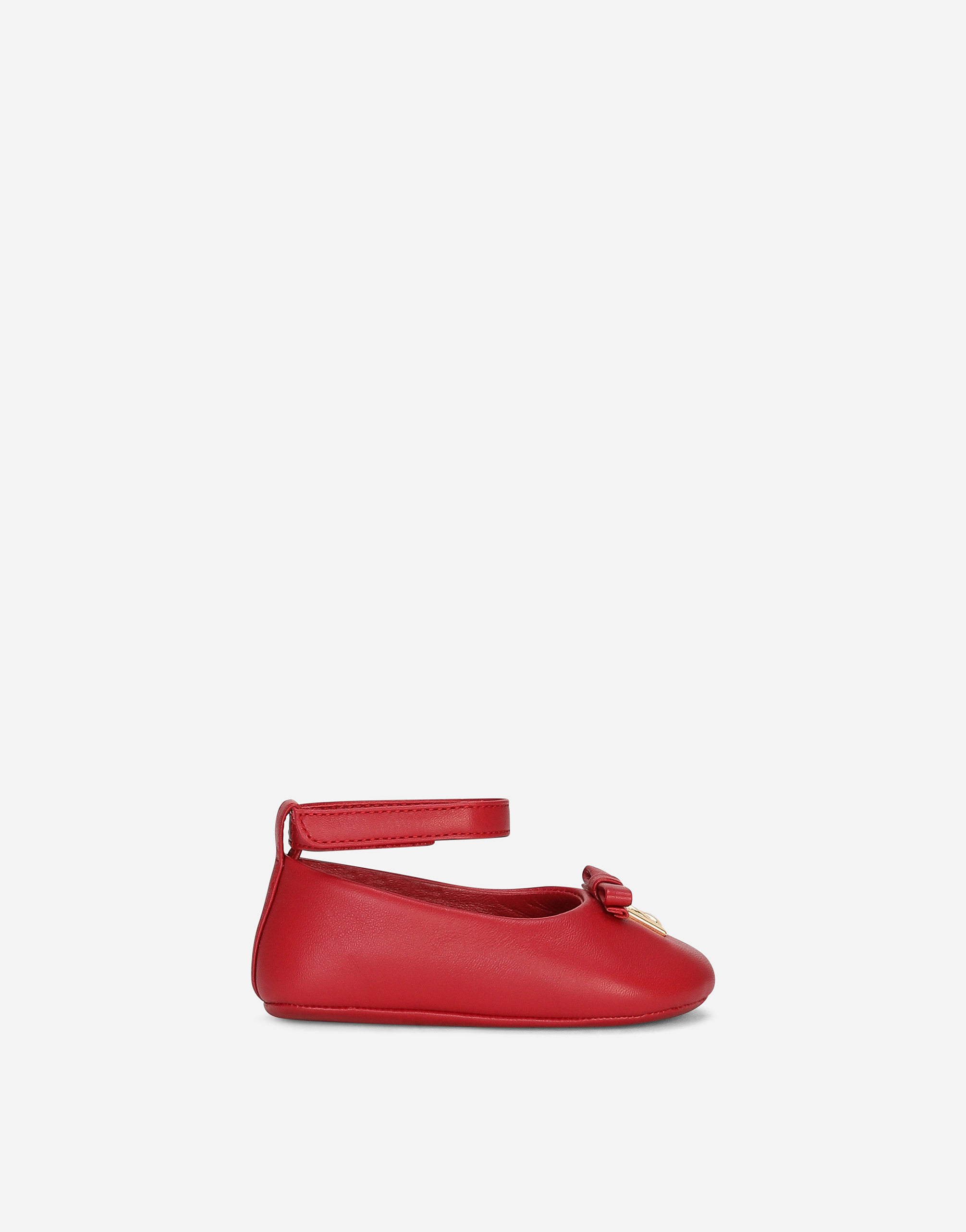Nappa leather ballet flats in Red