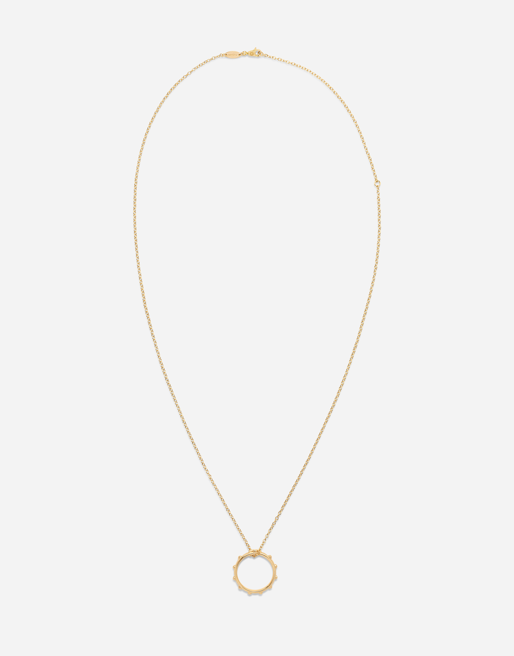 Love yellow gold rosary band pendant with studs and brushed cross in Gold