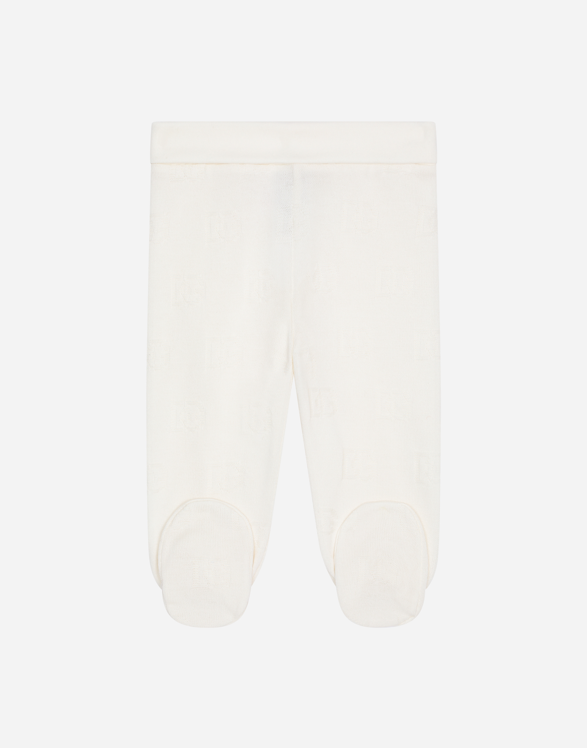 Jersey pants with jacquard DG logo in White
