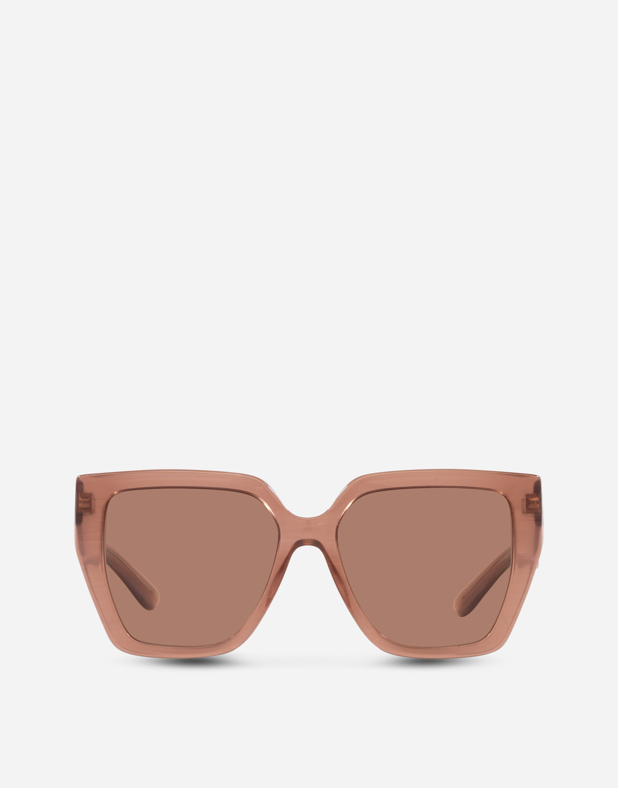 DG Crossed Sunglasses in Fleur caramel