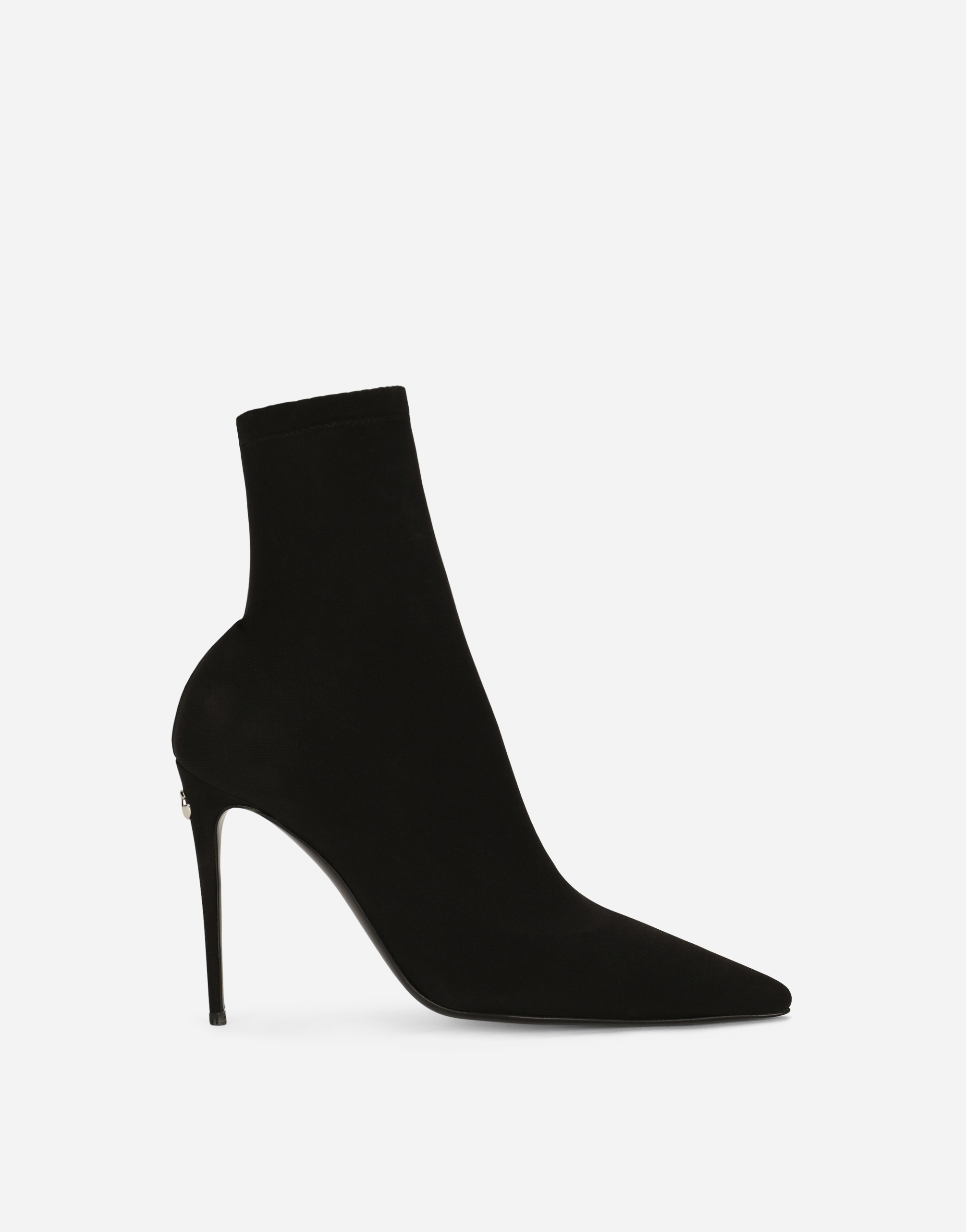KIM DOLCE&GABBANA Stretch jersey ankle boots in Black