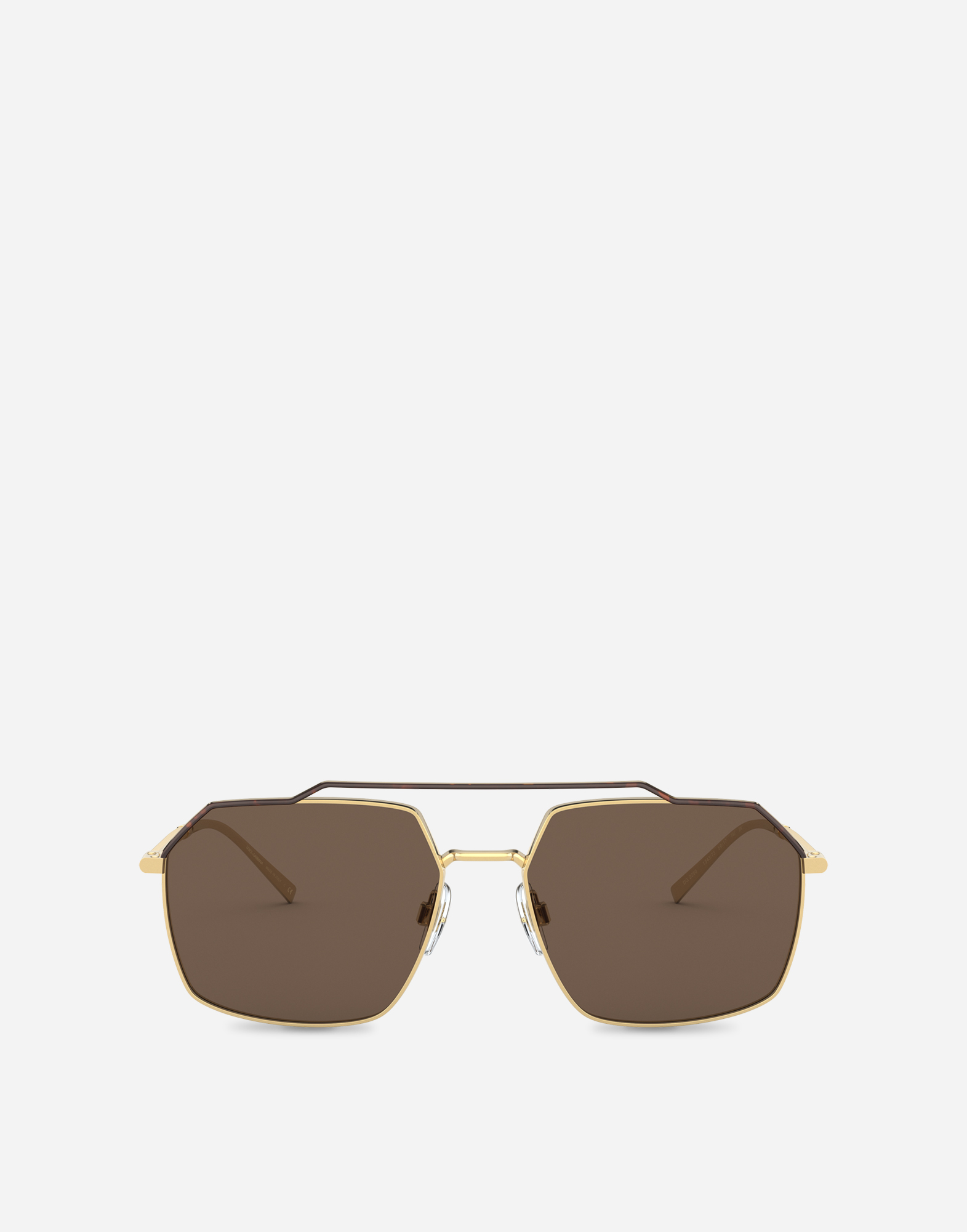 Gros grain sunglasses in Gold and Havana
