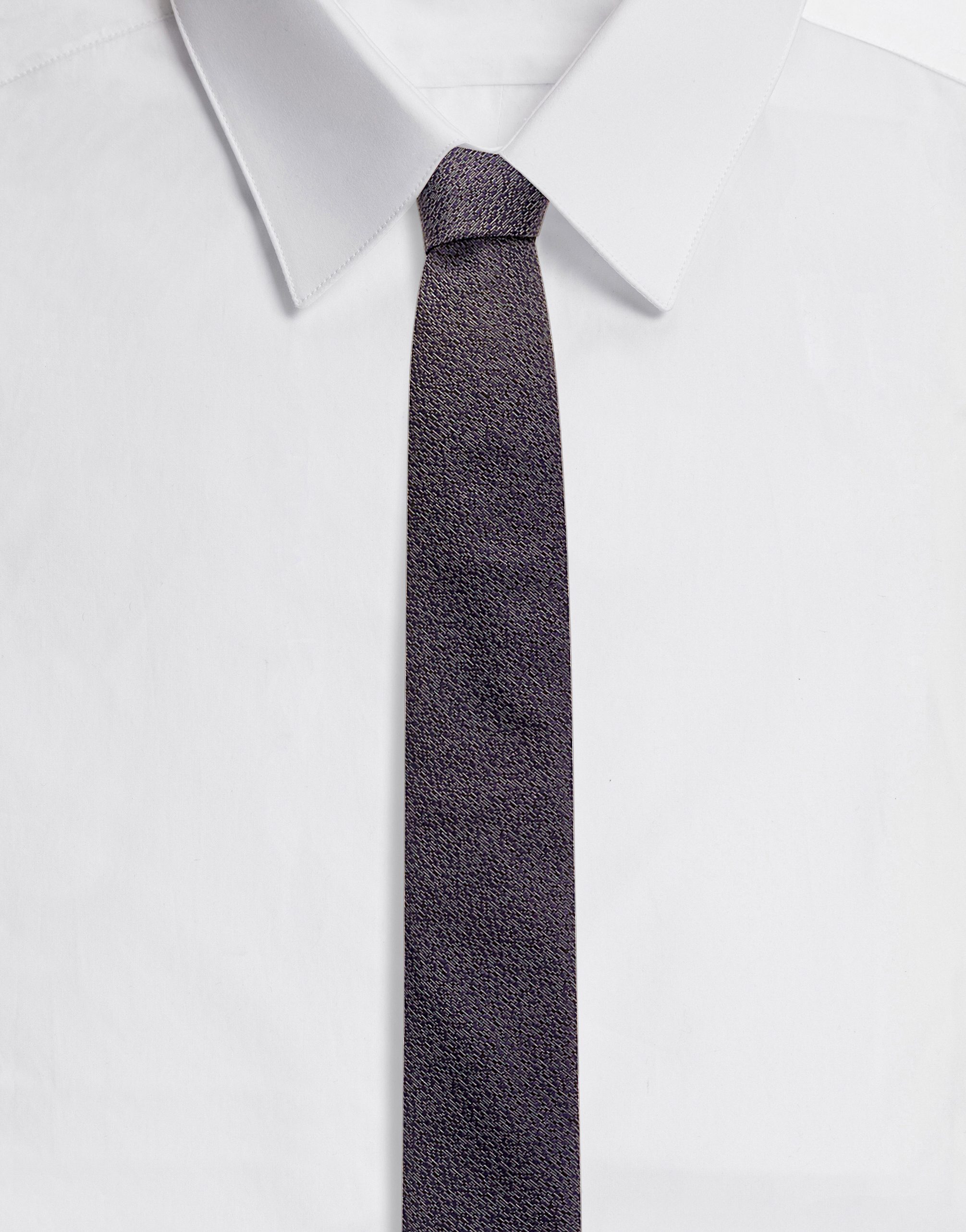 6 cm tie-design silk jacquard blade tie in Blue