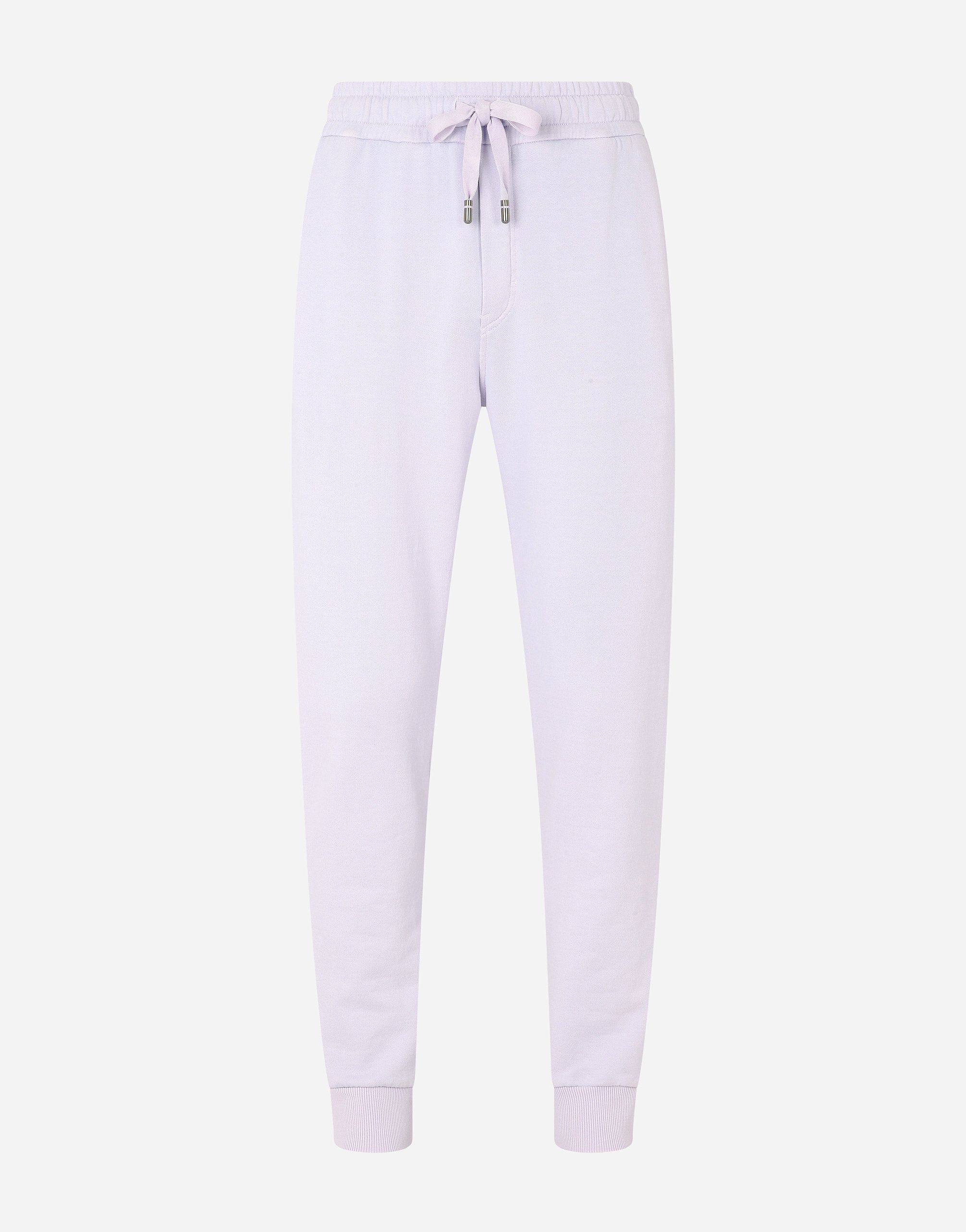 Jersey jogging pants with branded tag in Wisteria