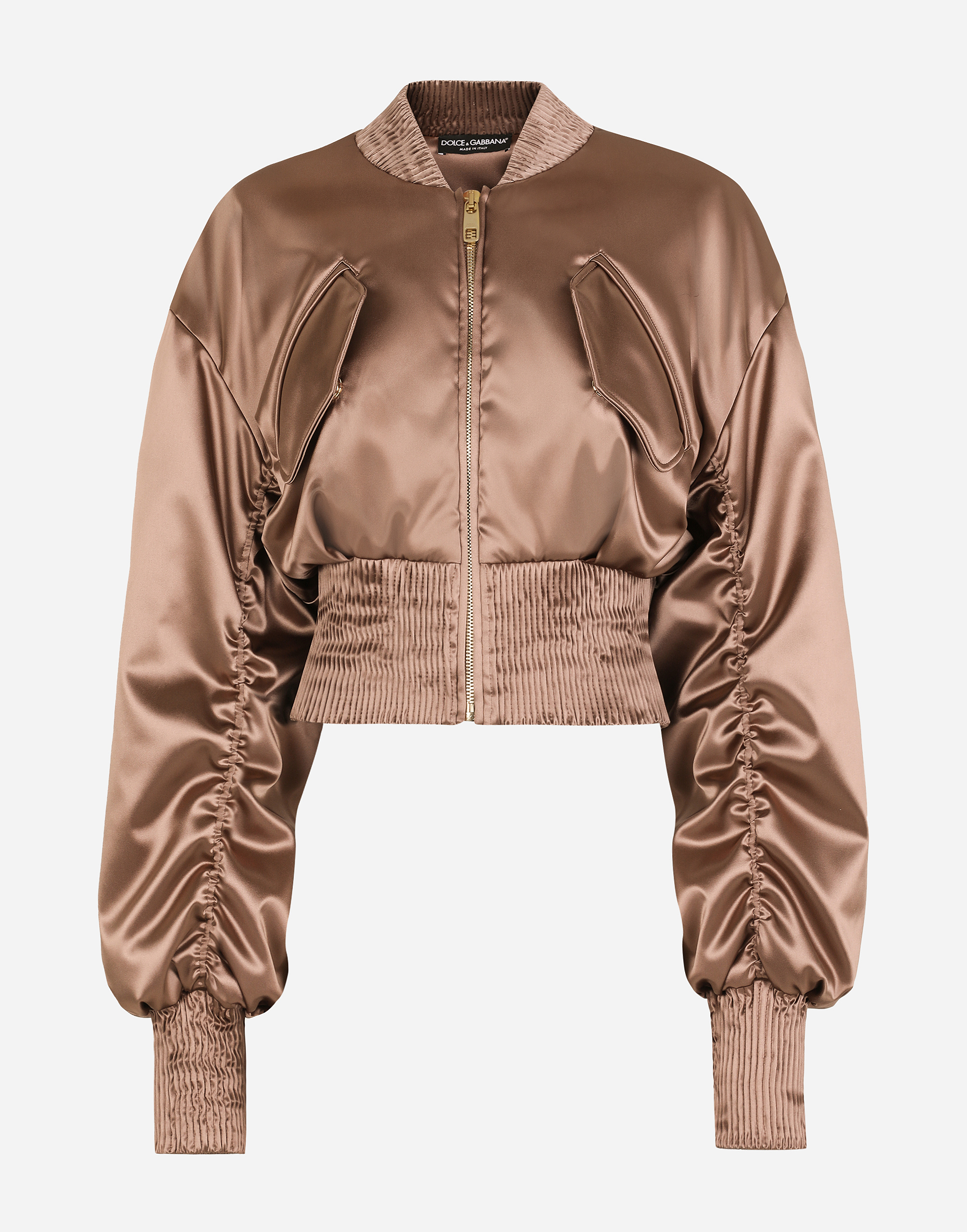 Satin jacket in Brown