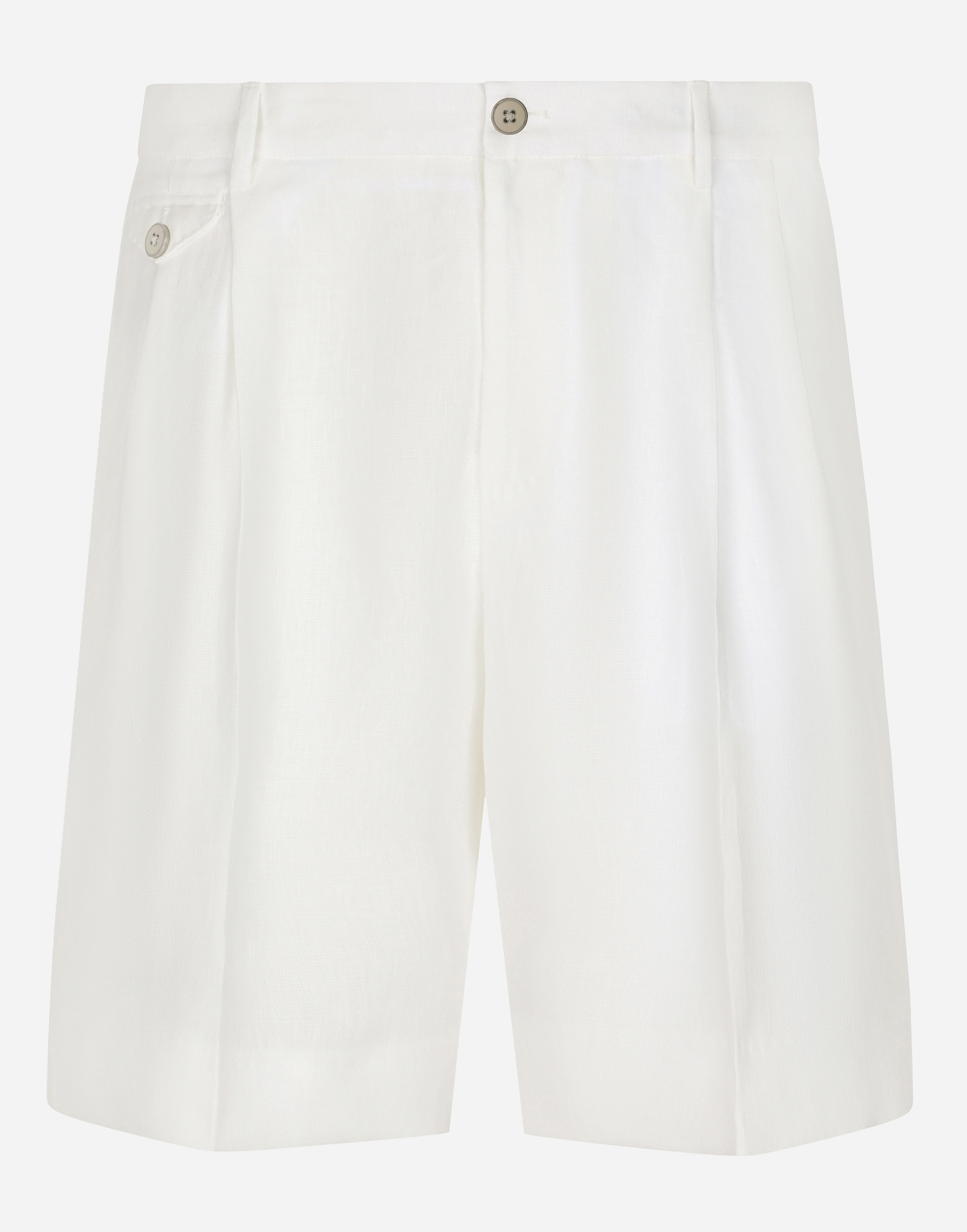 Linen shorts in White