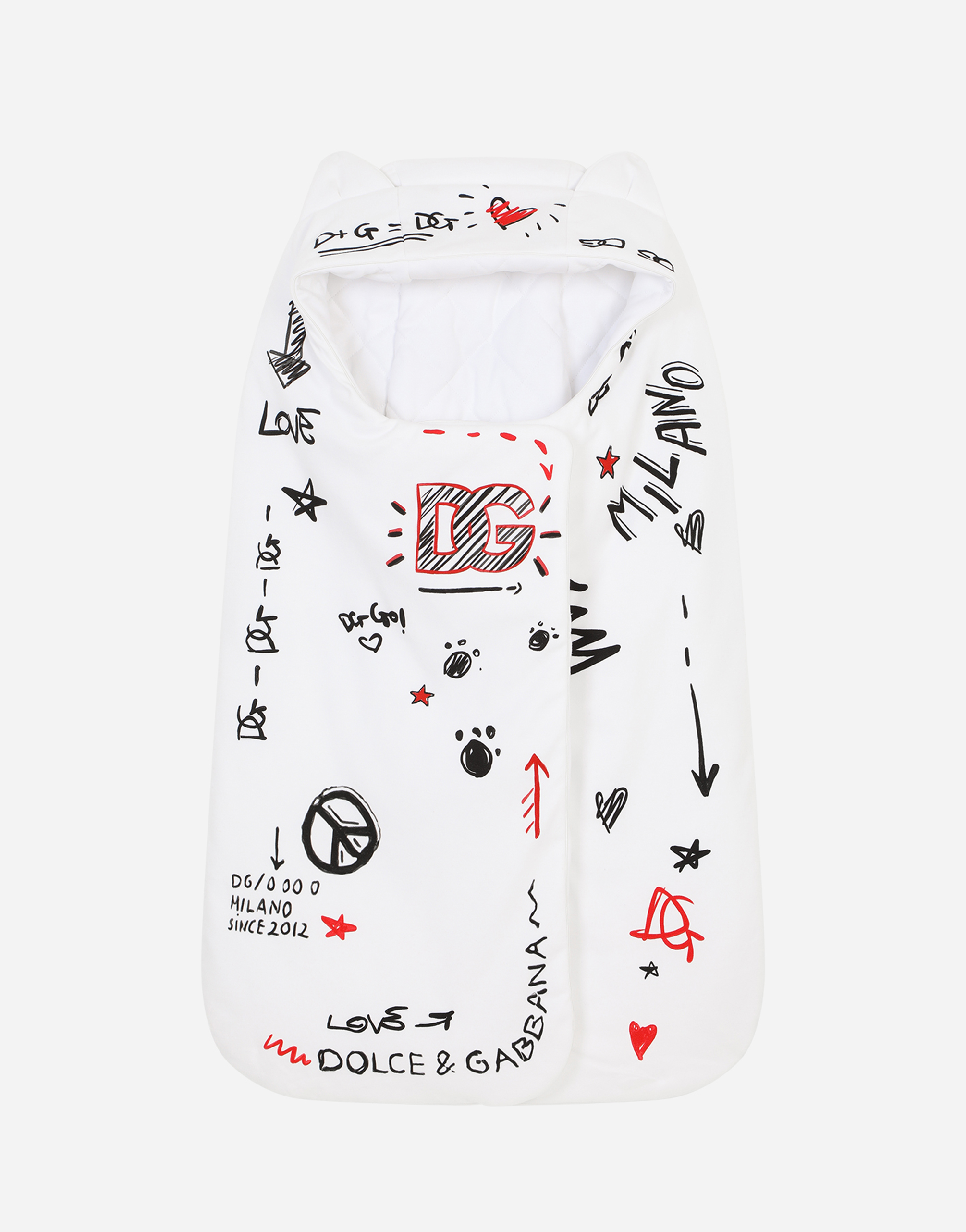 Jersey sleep sack with graffiti print in Multicolor
