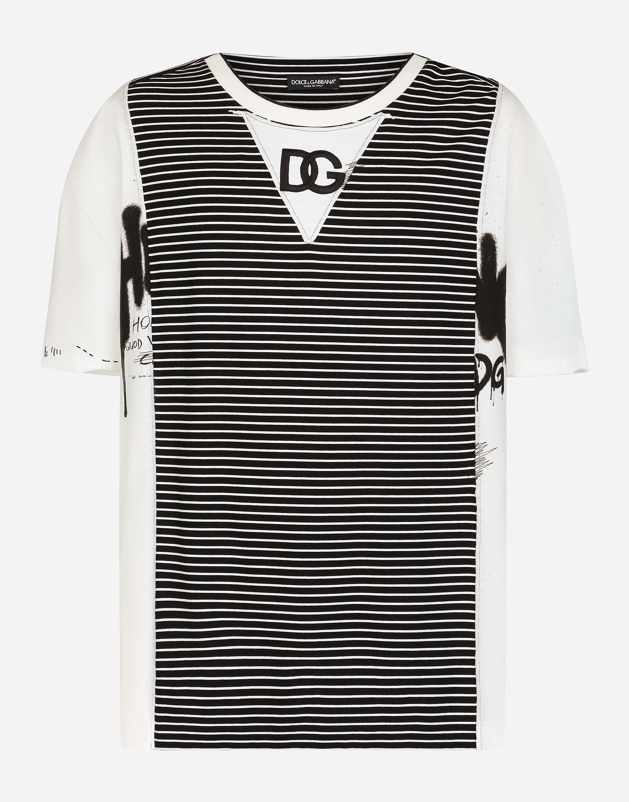 Printed jersey T-shirt with DG patch in Multicolor