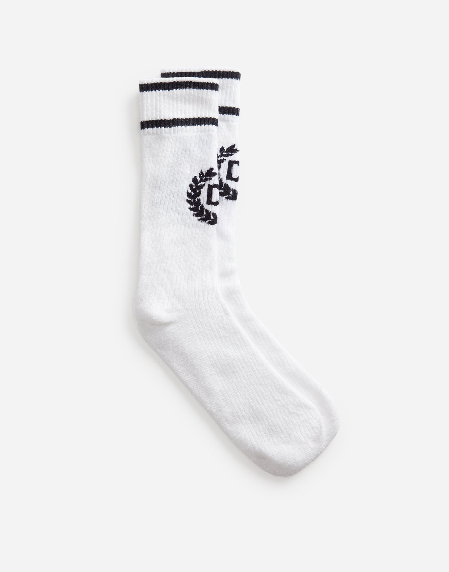 Cotton socks with jacquard DG logo in White