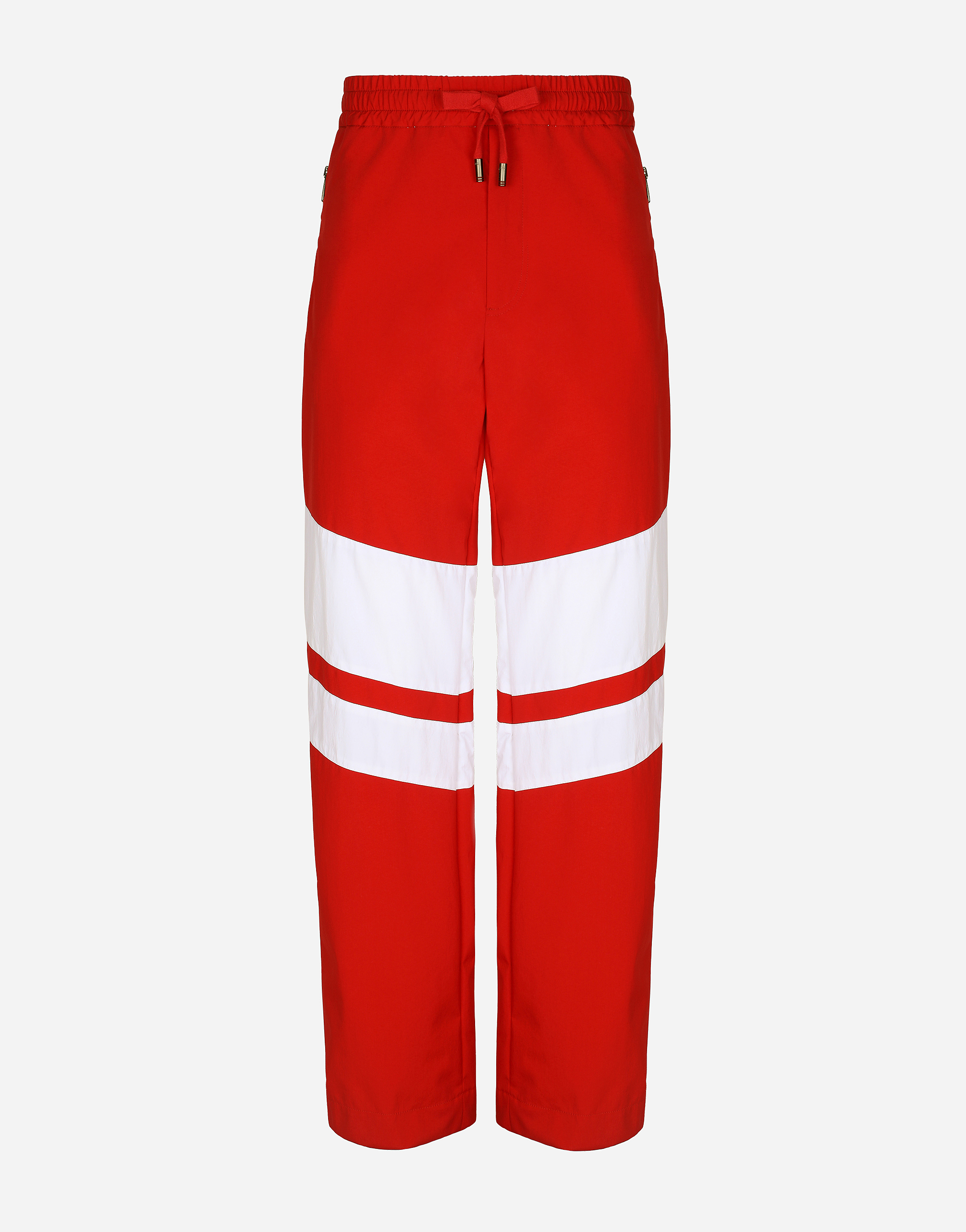 Cordura pants with branded side bands in Red