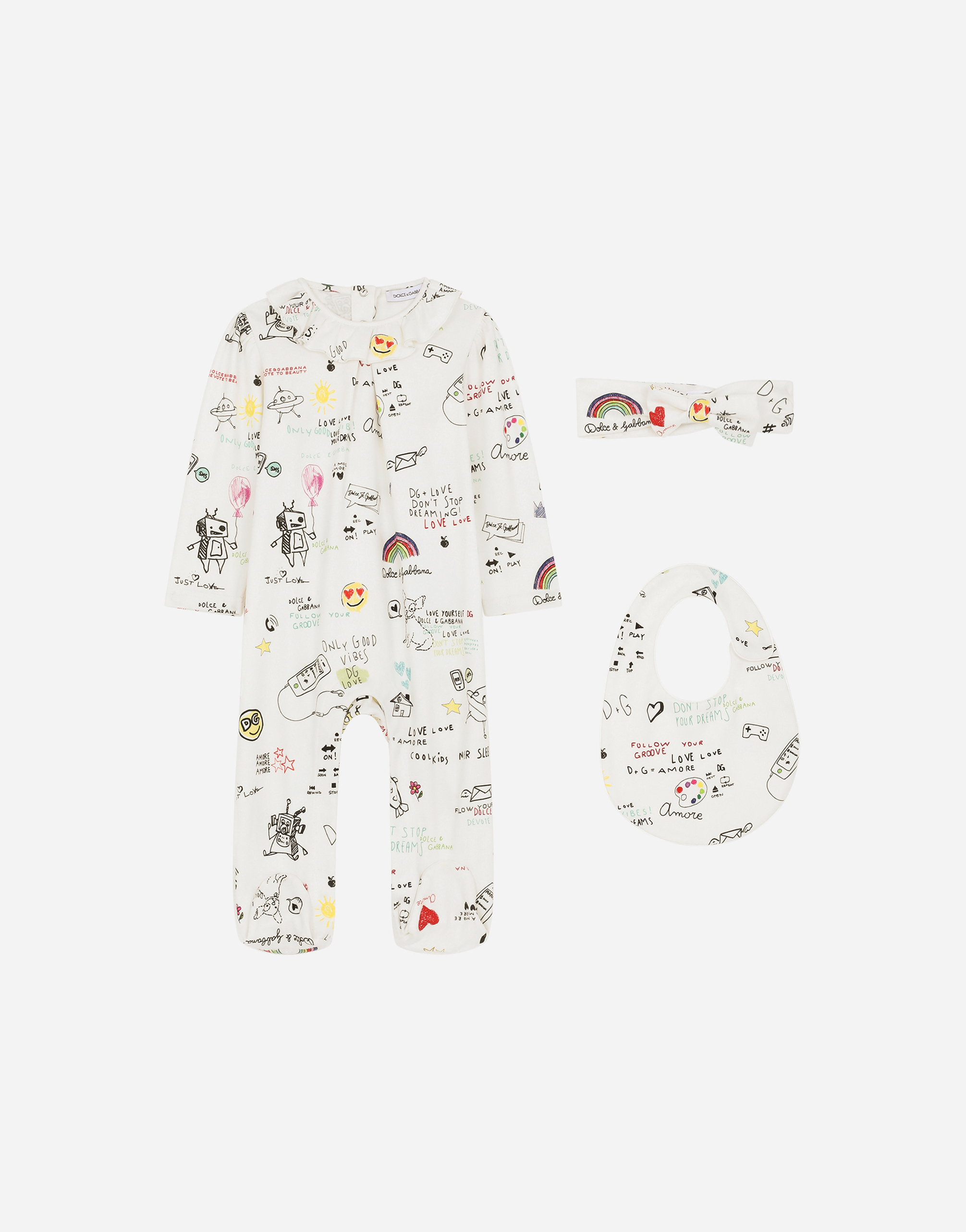 3-piece gift set with DG sweet future print in Multicolor