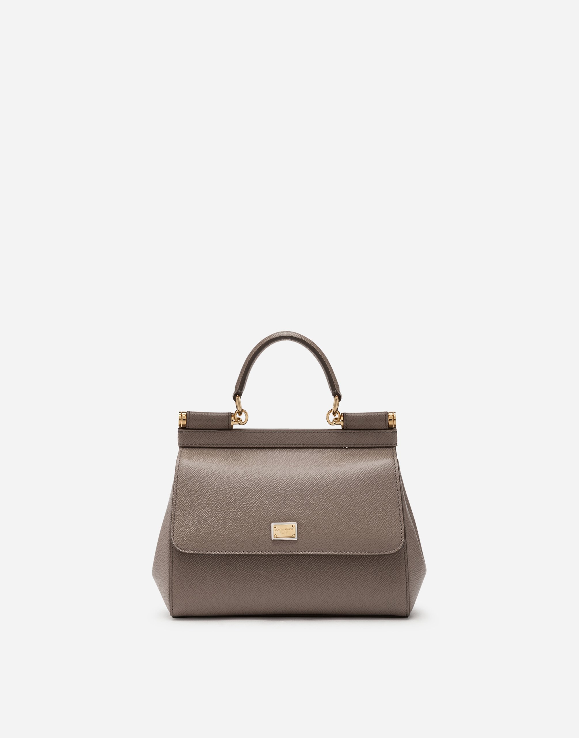 SMALL DAUPHINE LEATHER SICILY BAG in Beige