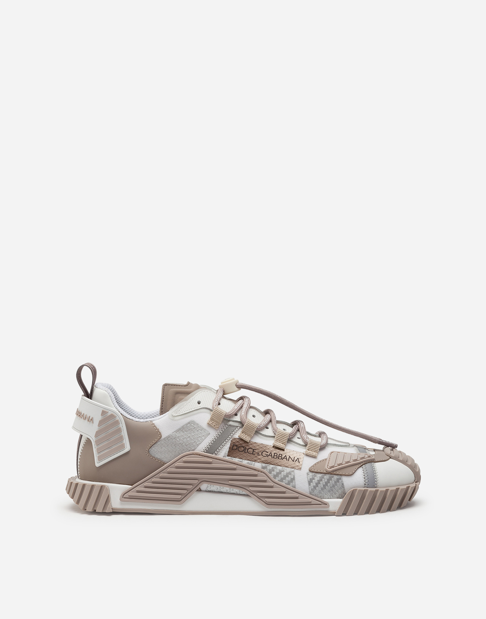 Mixed-material NS1 sneakers in White/Turtledove