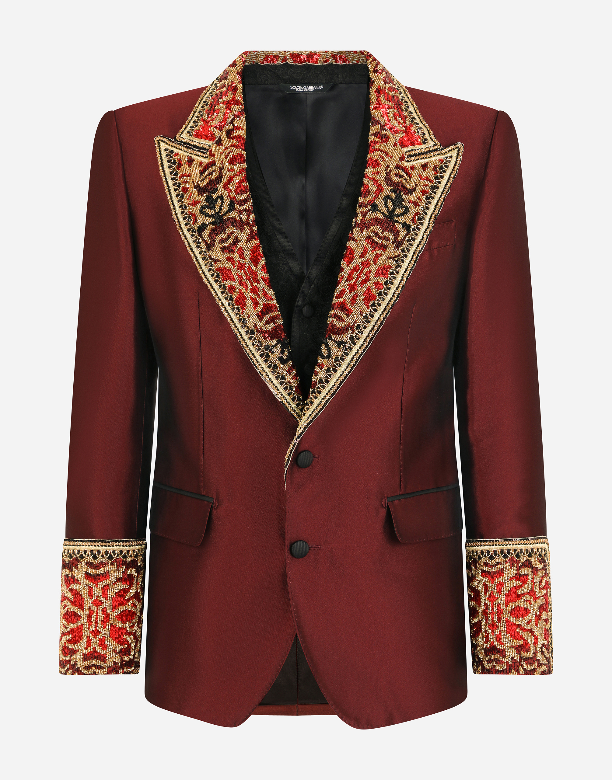 Sicilia-fit tuxedo suit with synthetic rhinestones in Multicolor