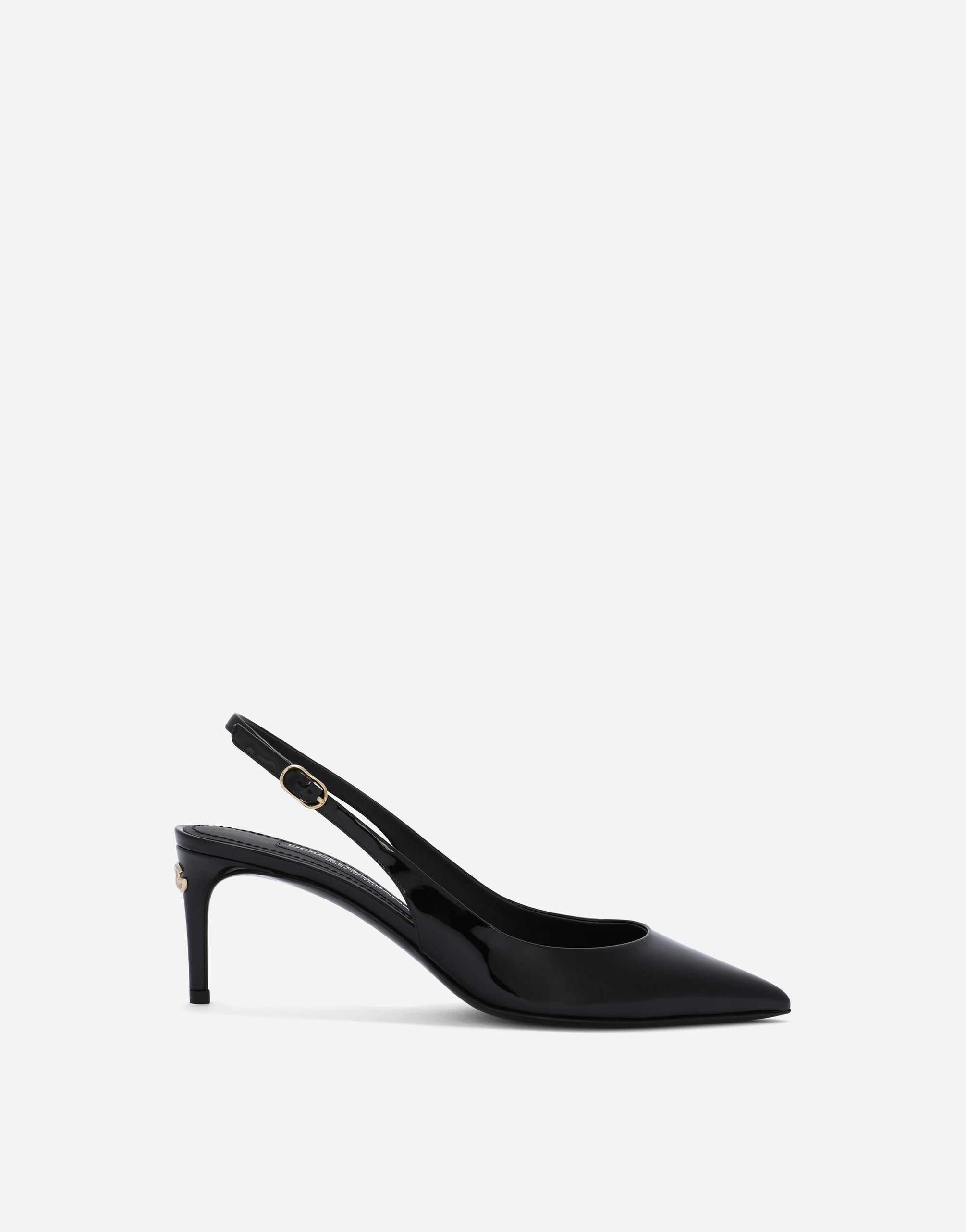 Patent leather Cardinale slingbacks in Black