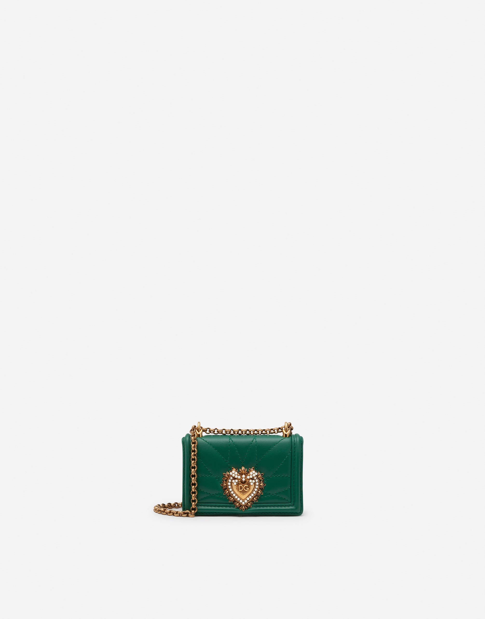 Devotion micro bag in quilted nappa leather in Green