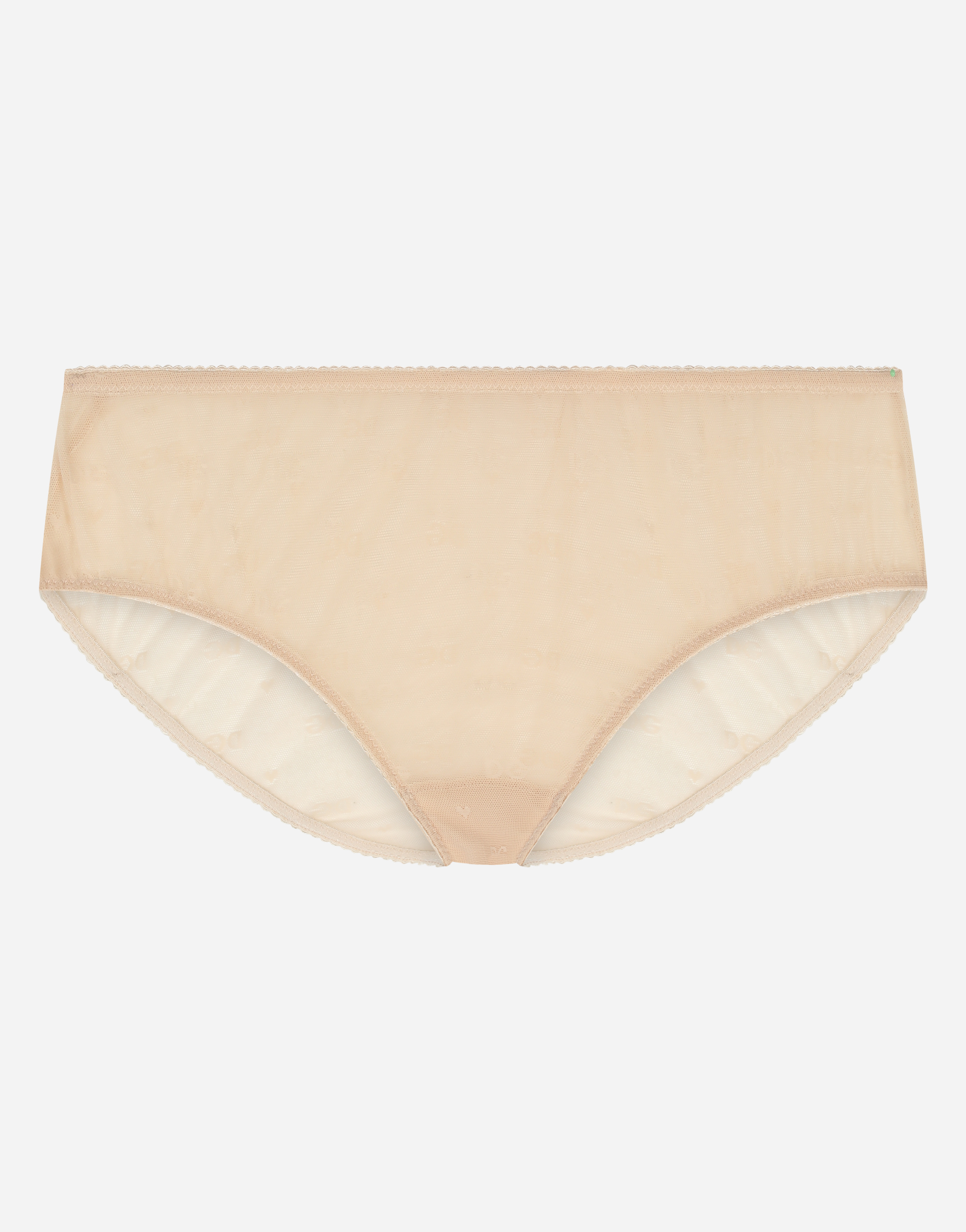 Jacquard tulle briefs in Pale Pink