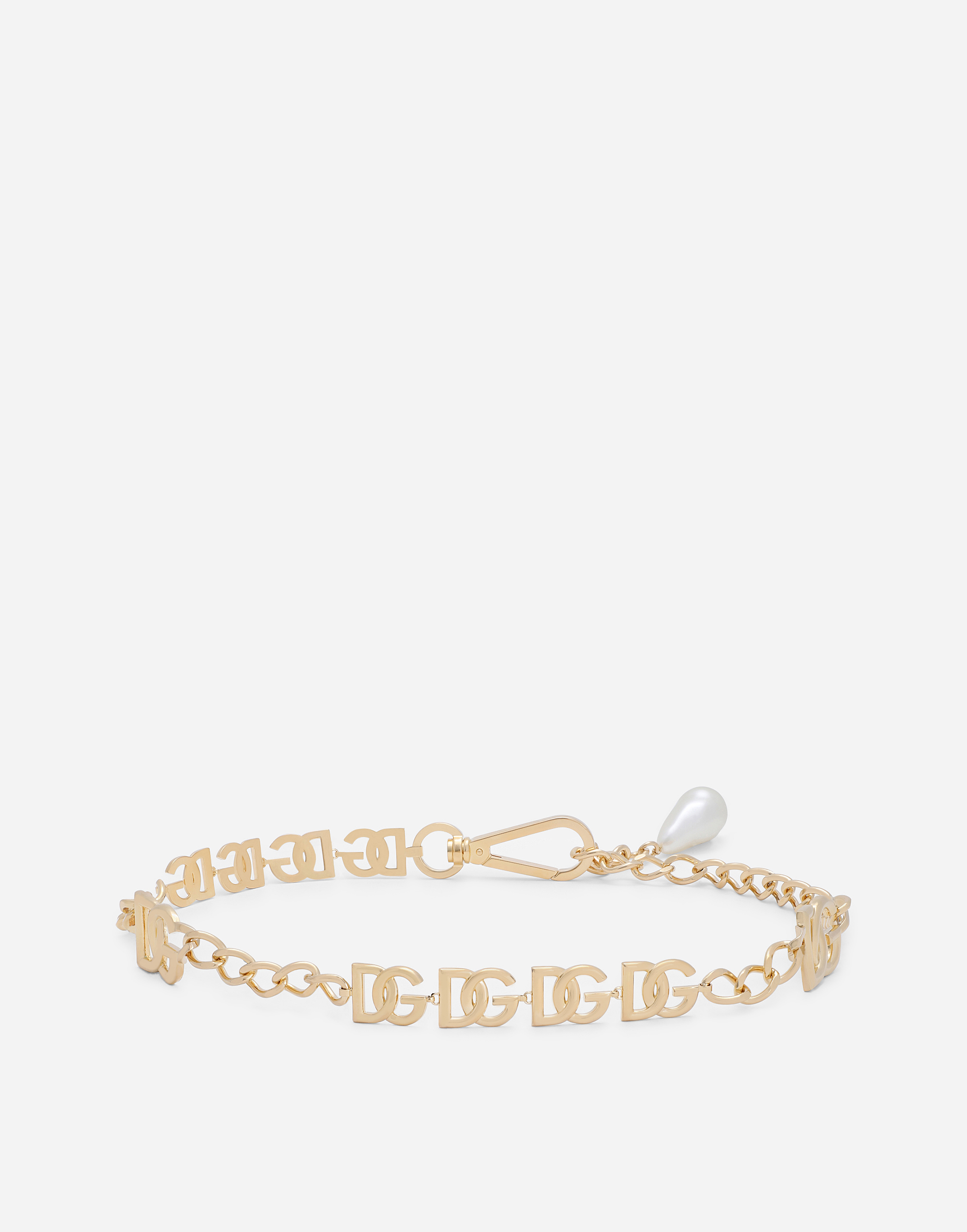 Chain belt with DG multi-logo in Gold