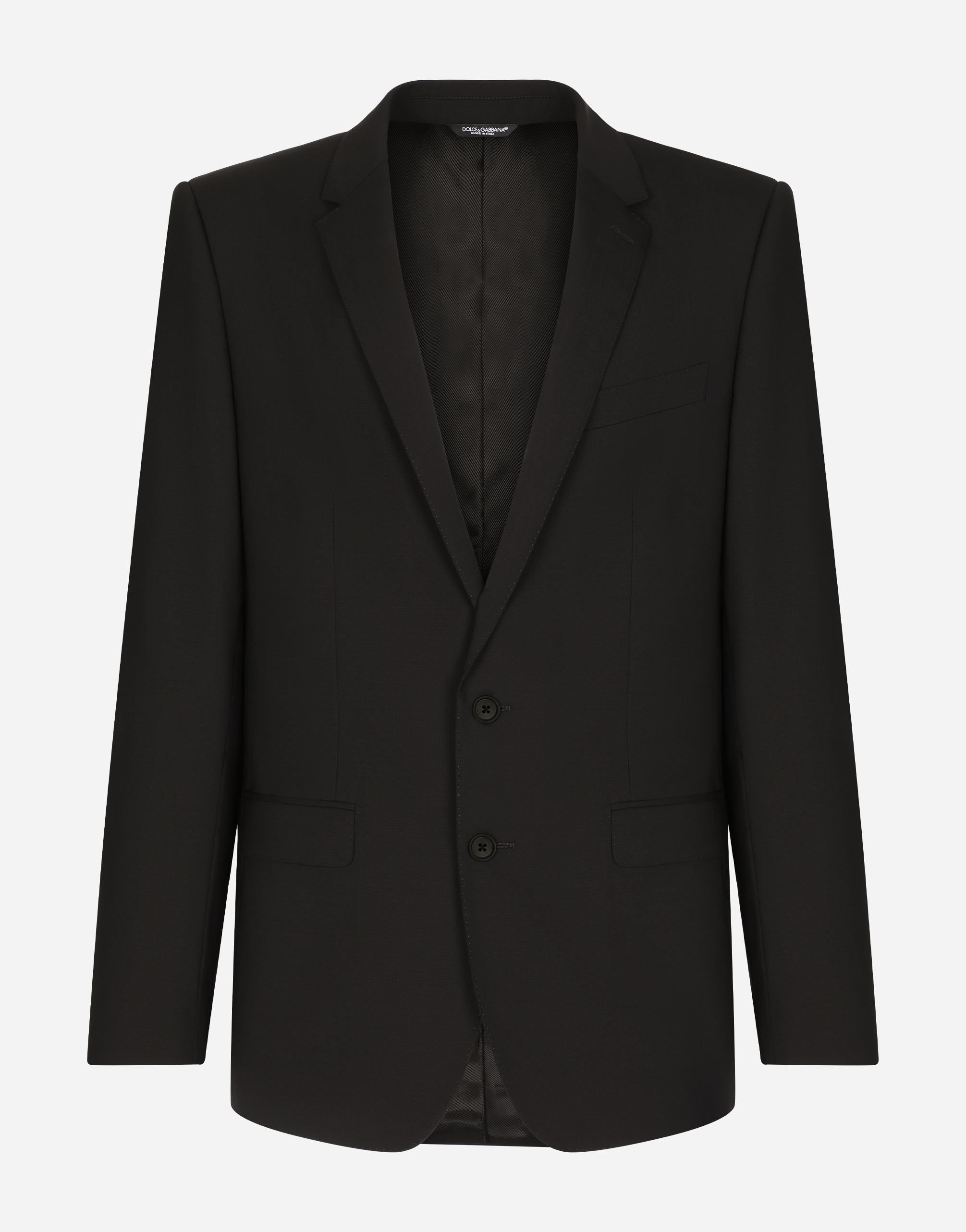 Stretch wool Martini-fit suit in Black