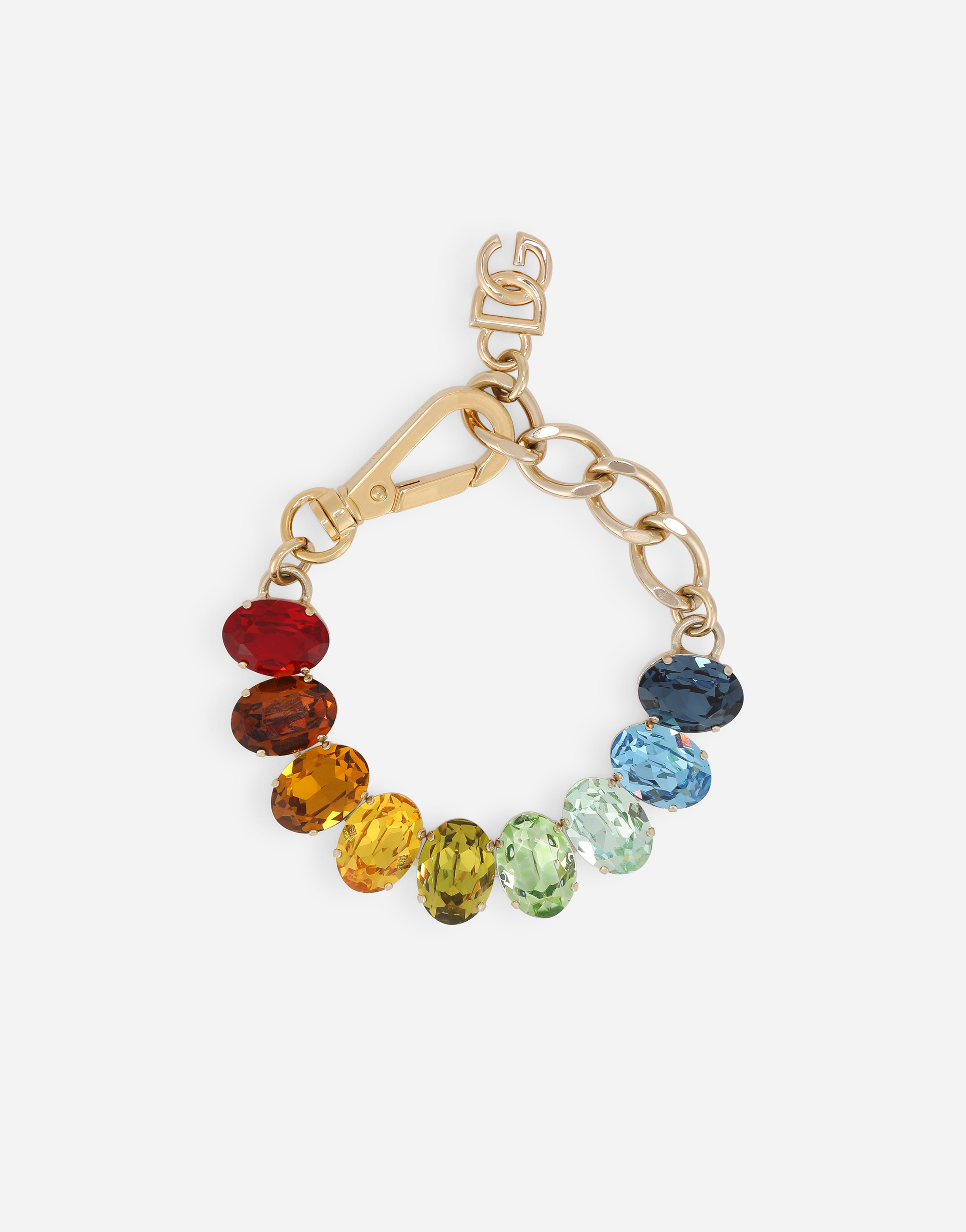 Multi-colored rhinestone bracelet in Multicolor