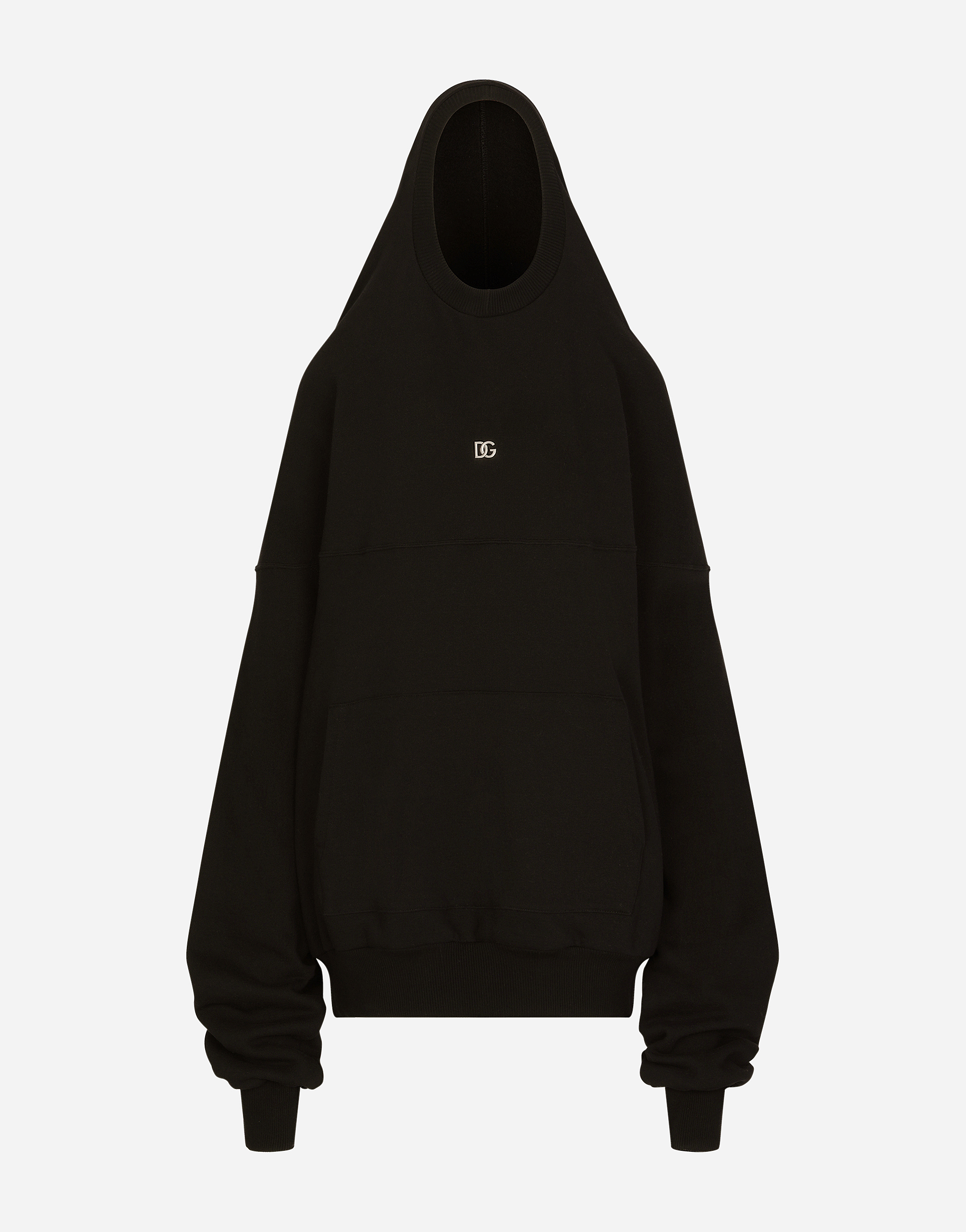 Hoodie with cut-out and DG logo in Black