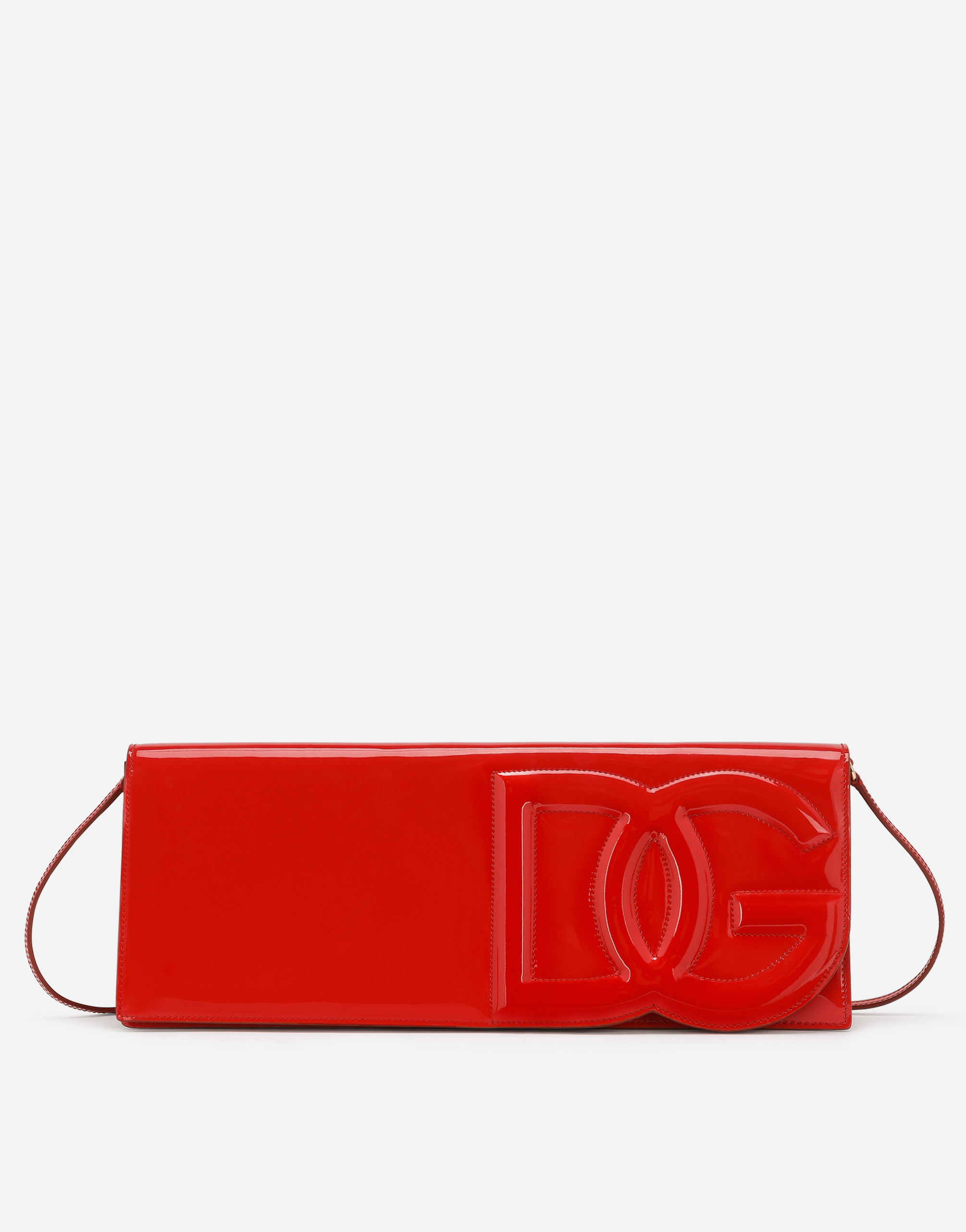 Patent leather DG Logo Baguette bag in Red
