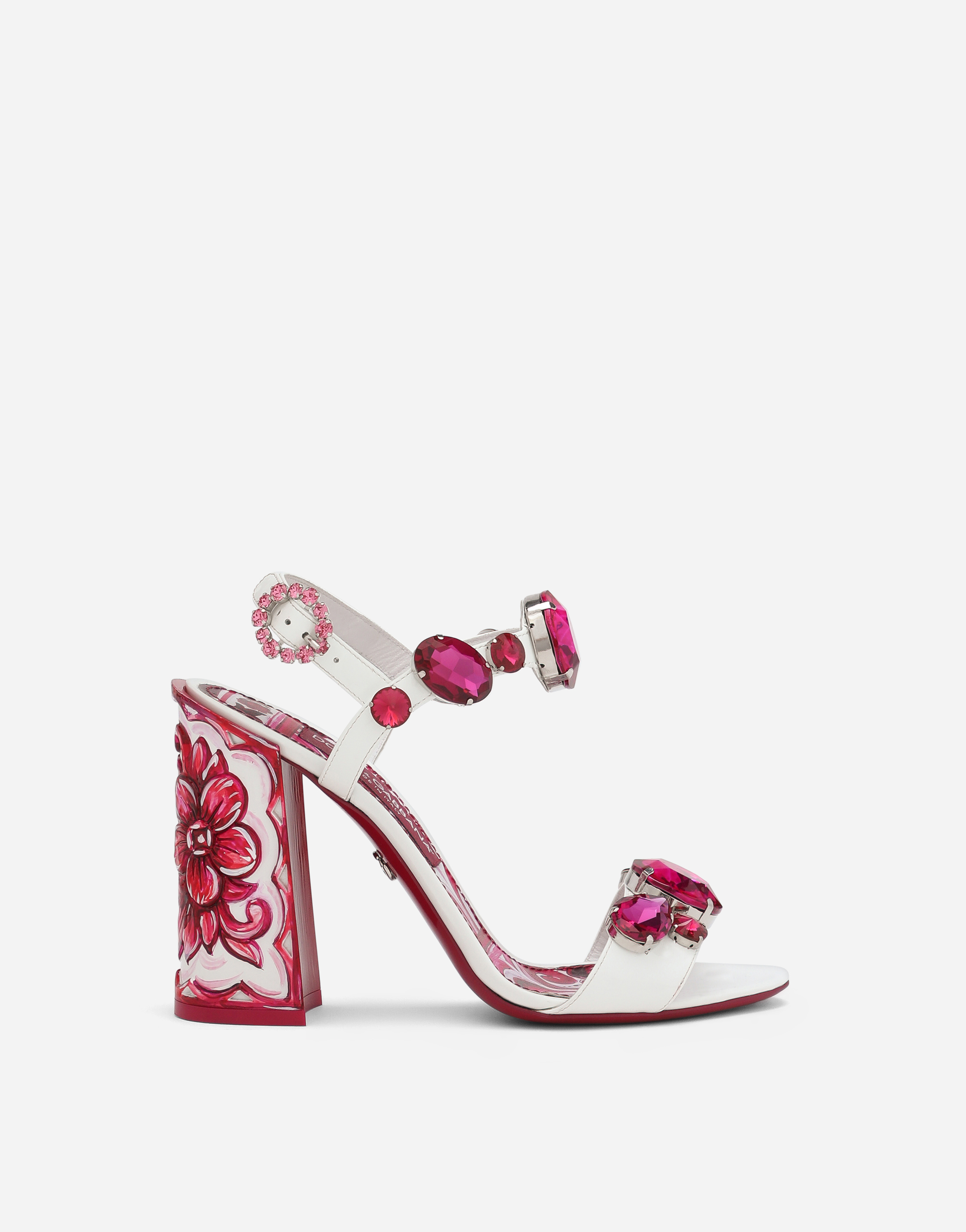 Patent leather sandals in Multicolor