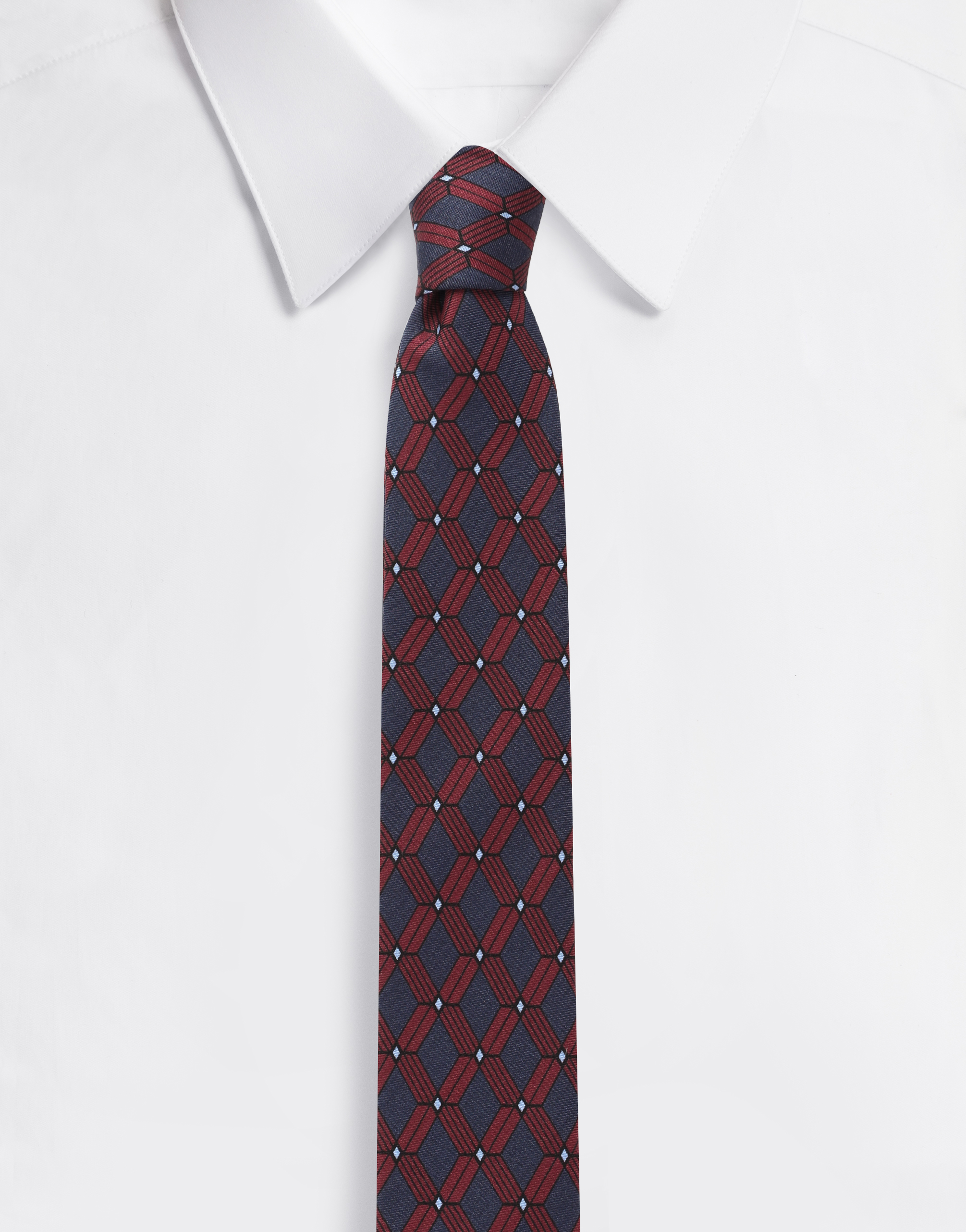 6-cm tie-design silk jacquard blade tie in Multicolor