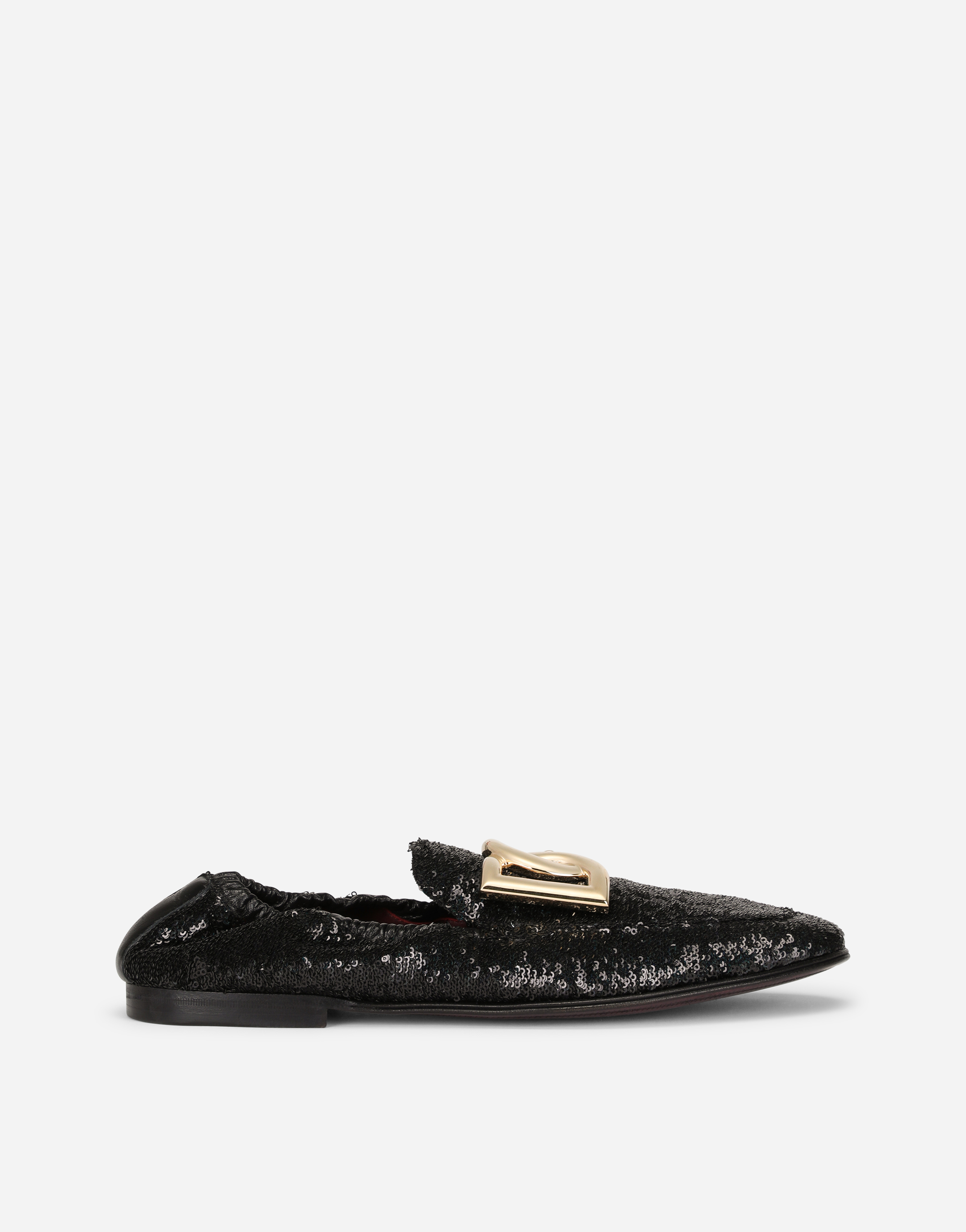 Mixed-material Ariosto slippers in Black