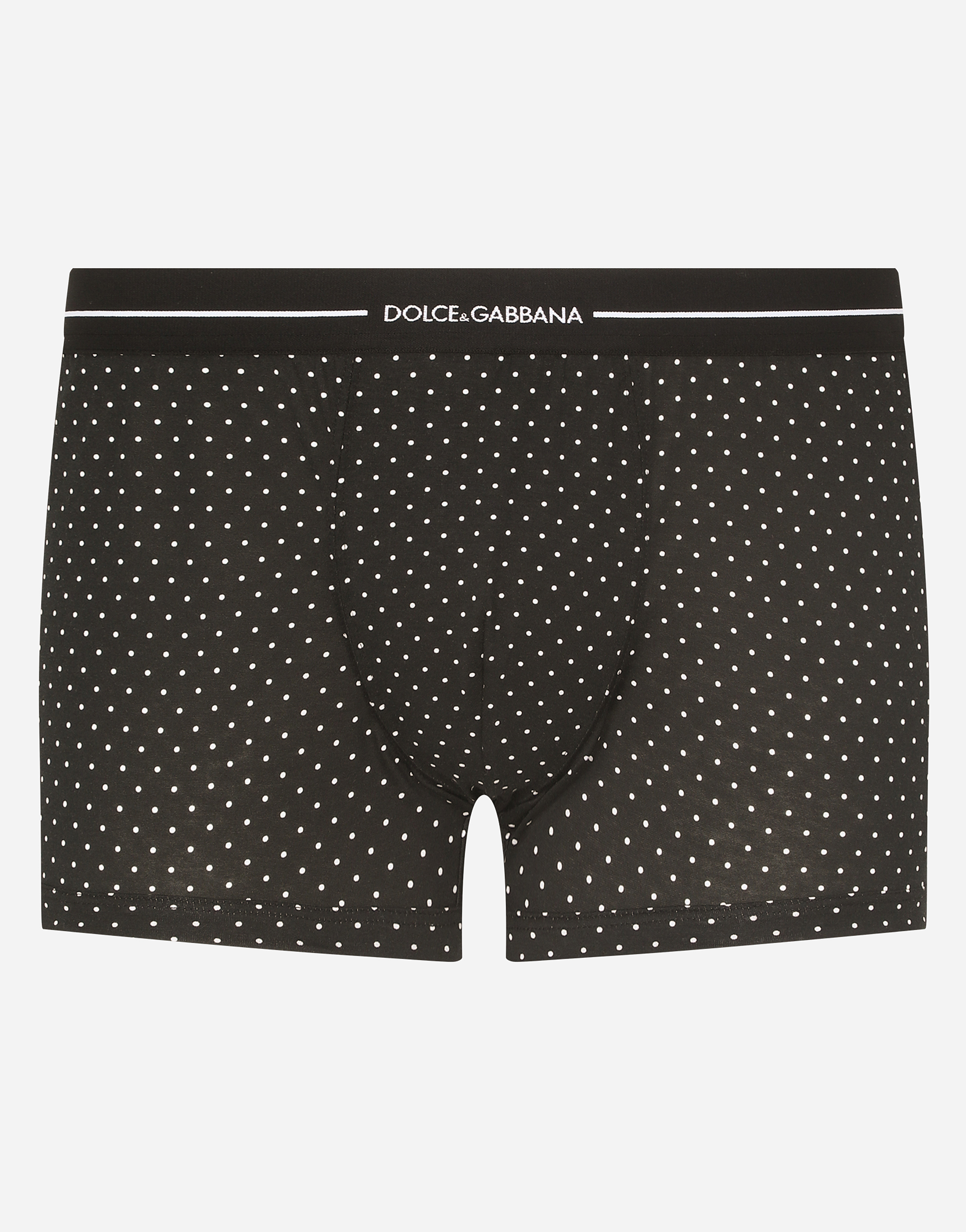 Two-way-stretch cotton boxers with polka-dot print in Multicolor