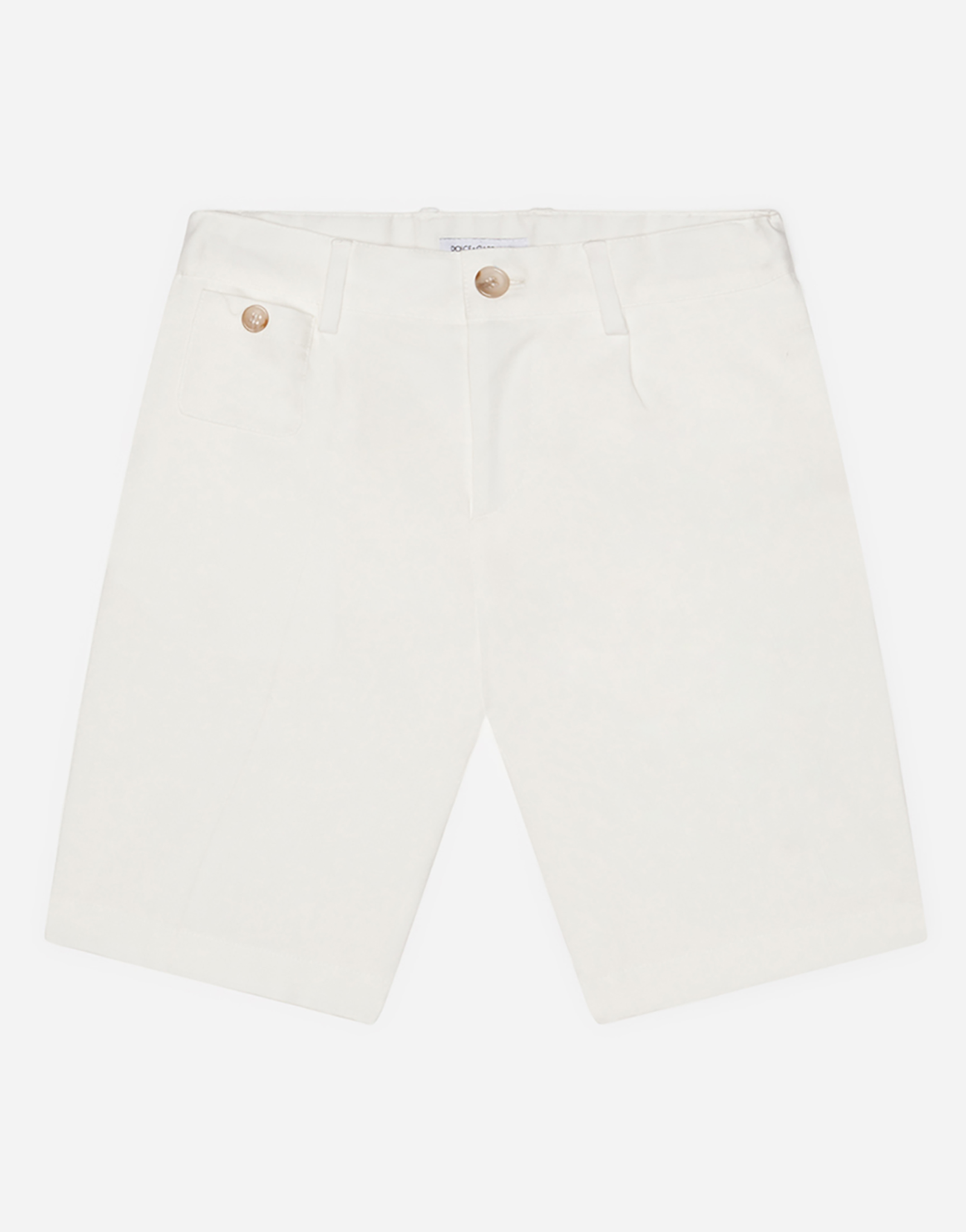 Bermuda shorts in stretch gabardine in White