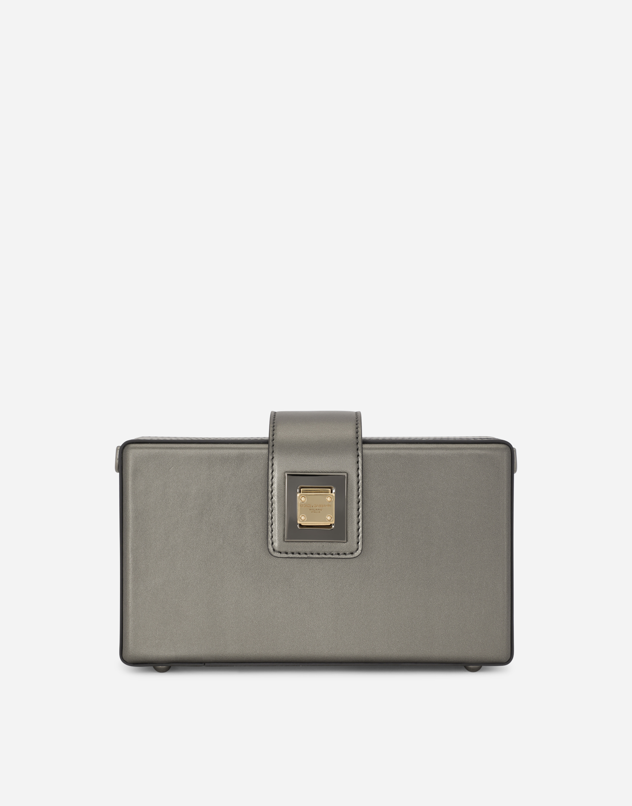 Calfskin DG Box bag in Grey