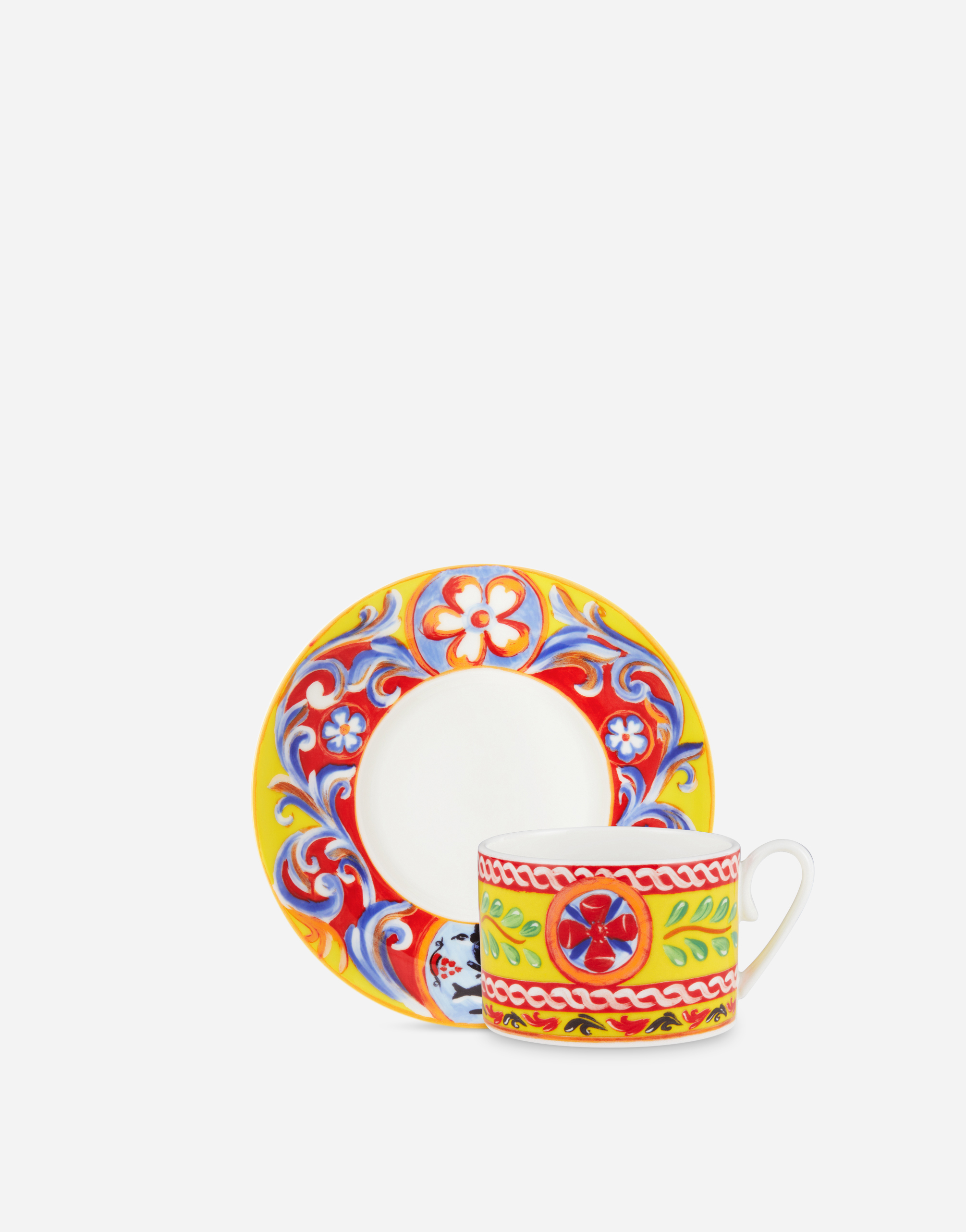 Fine Porcelain Tea Set in Multicolor