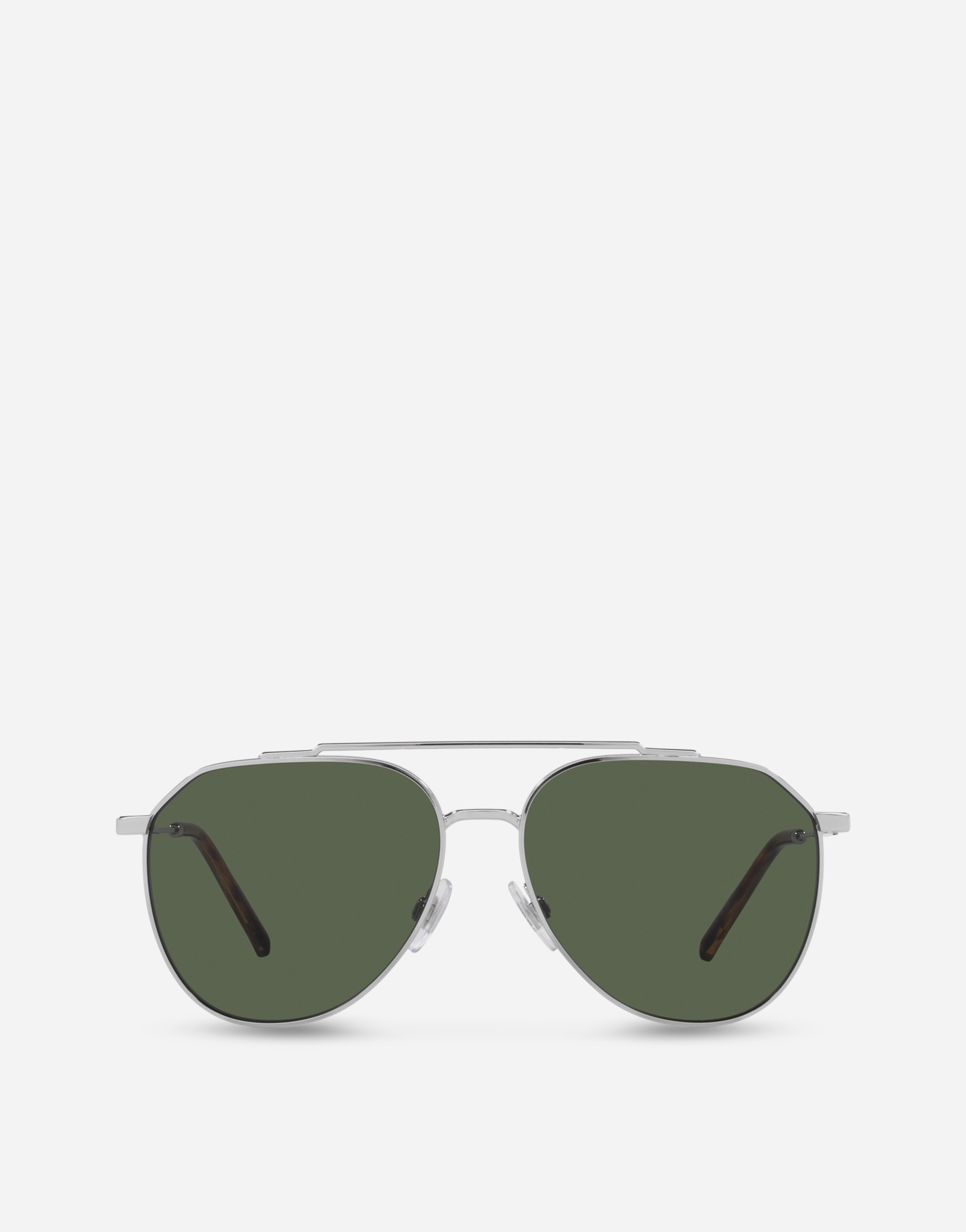Diagonal Cut Sunglasses in Silver