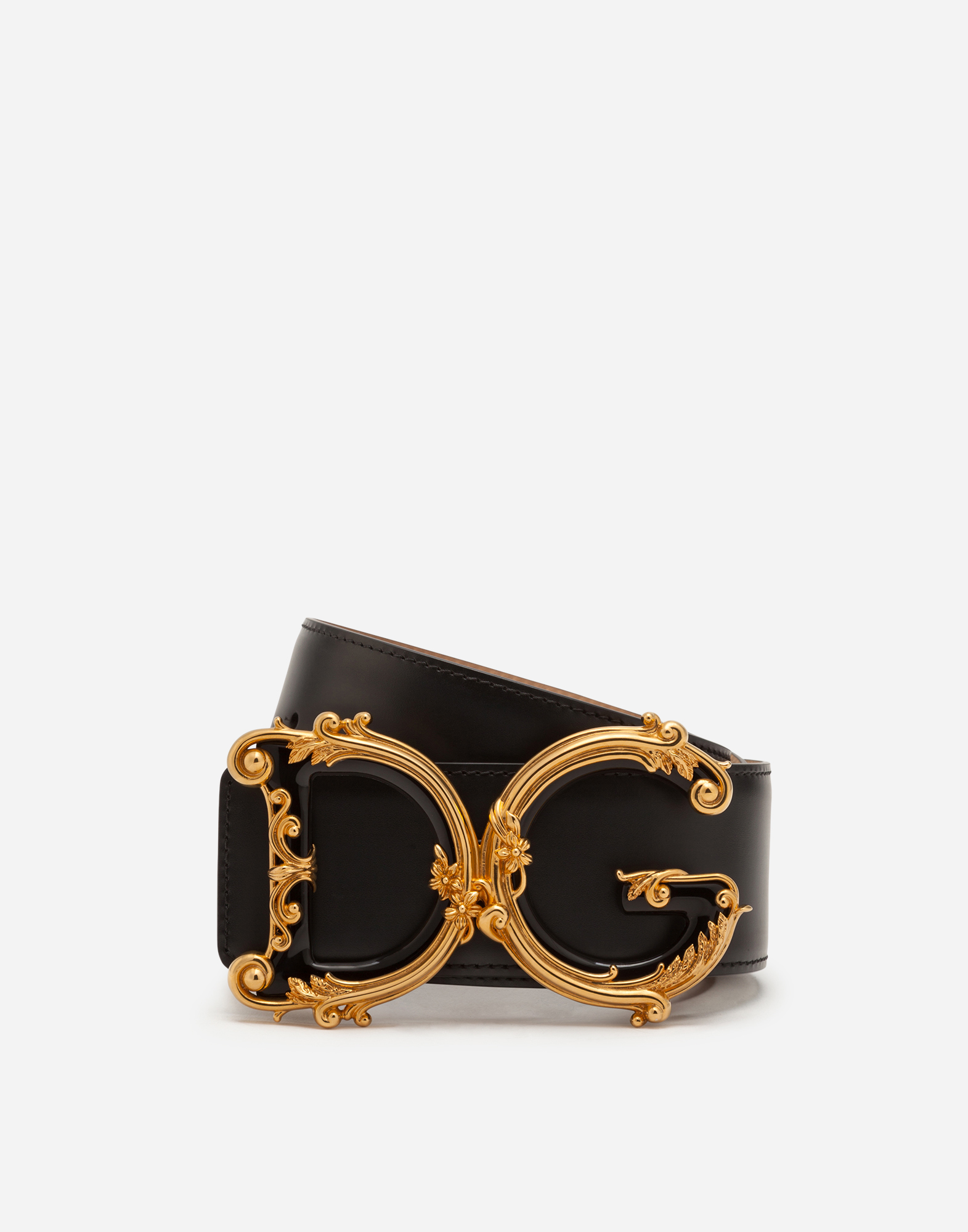 Accesorios Cinturones Cinturones de cuero de imitación Dolce & Gabbana Cintur\u00f3n de cuero de imitaci\u00f3n negro look casual 