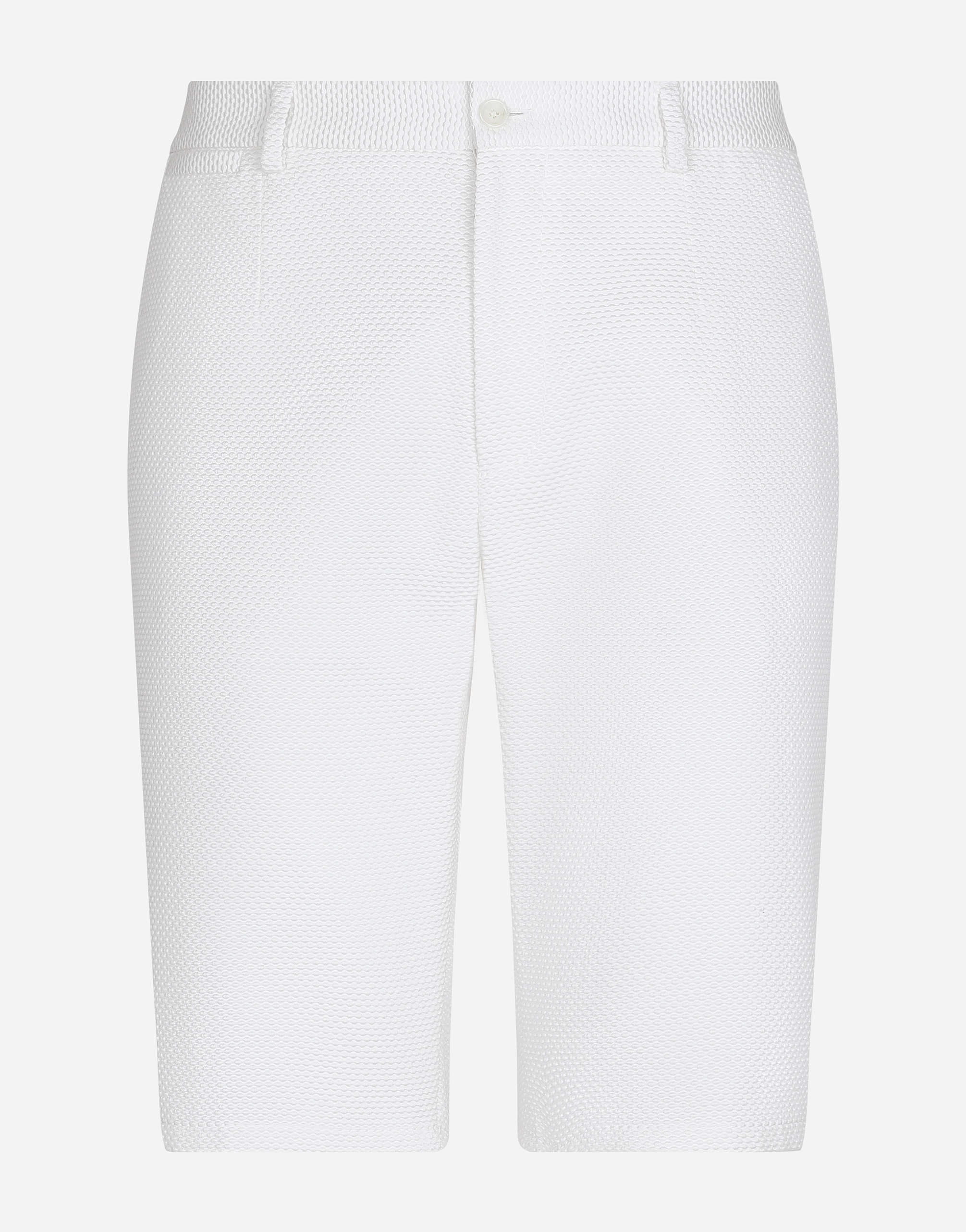 Stretch cotton shorts in White