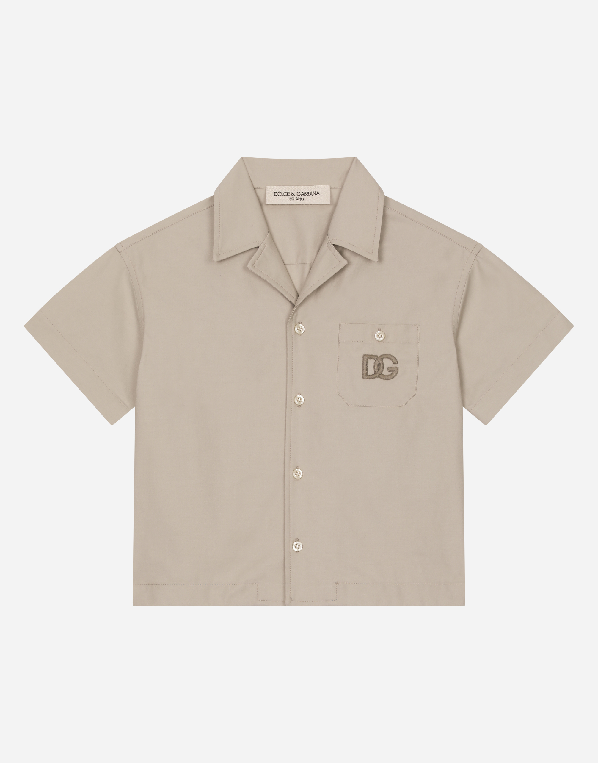 Drill shirt with DG logo patch in Beige