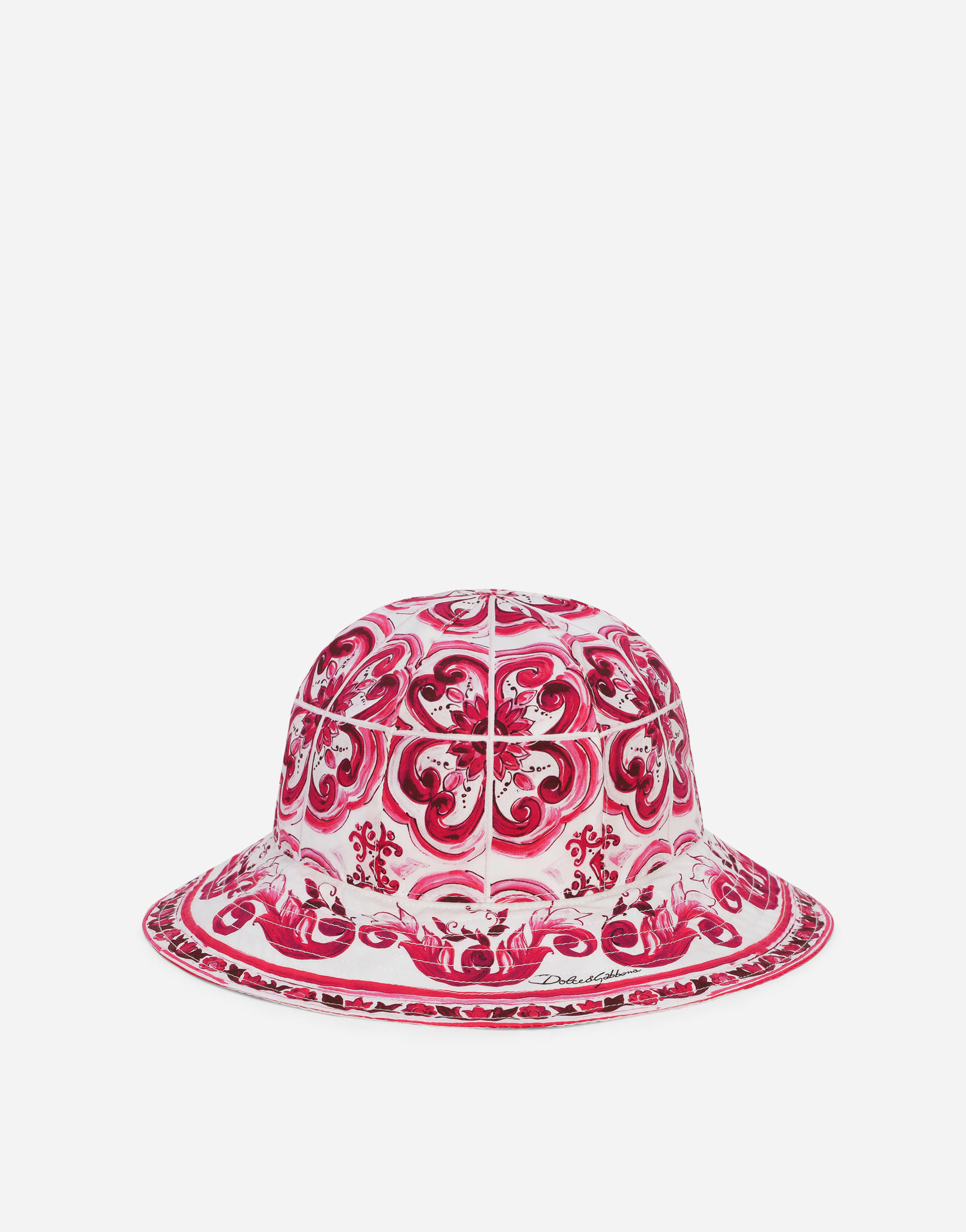 Majolica-print poplin hat in Multicolor
