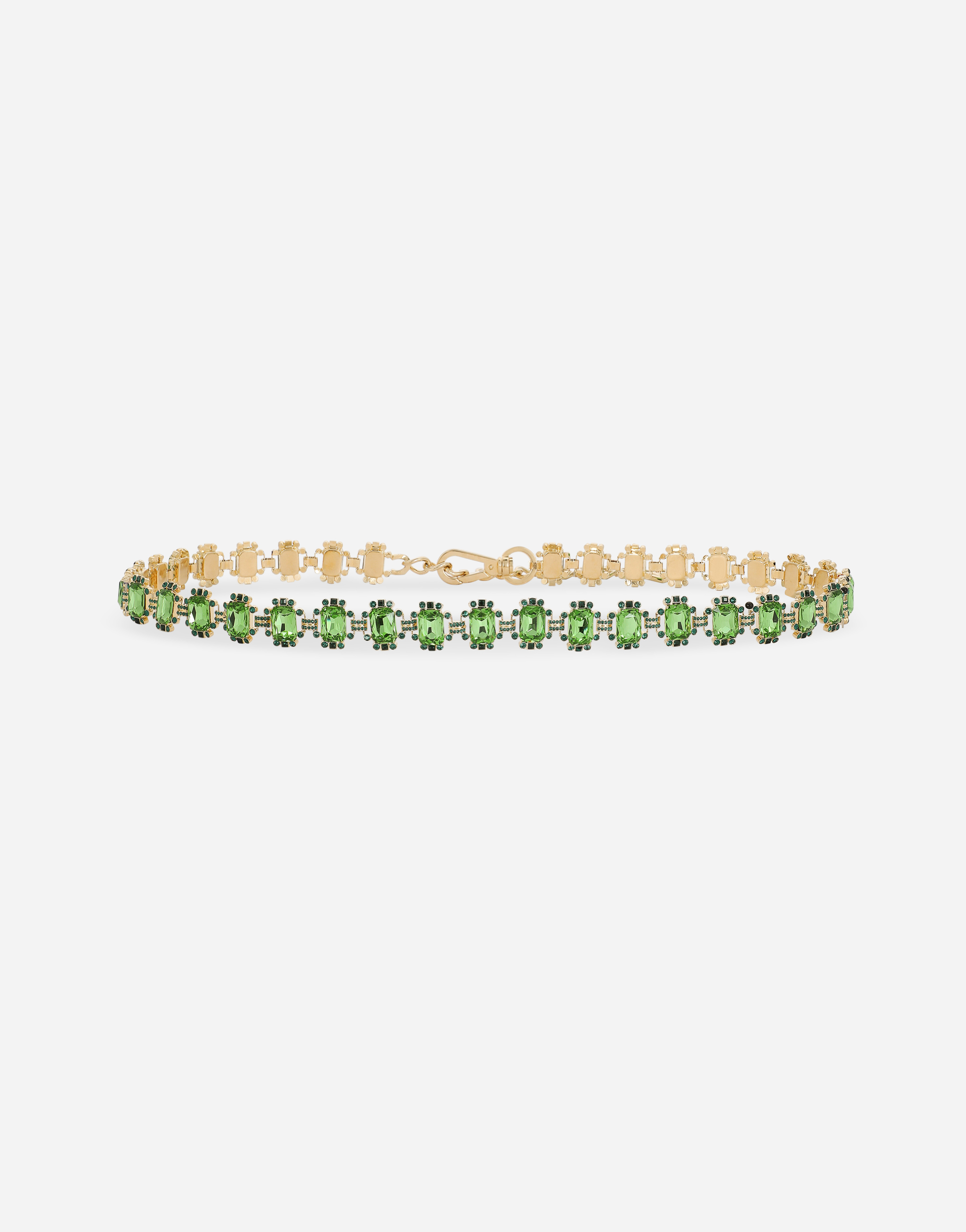 Belt with green crystals in Green