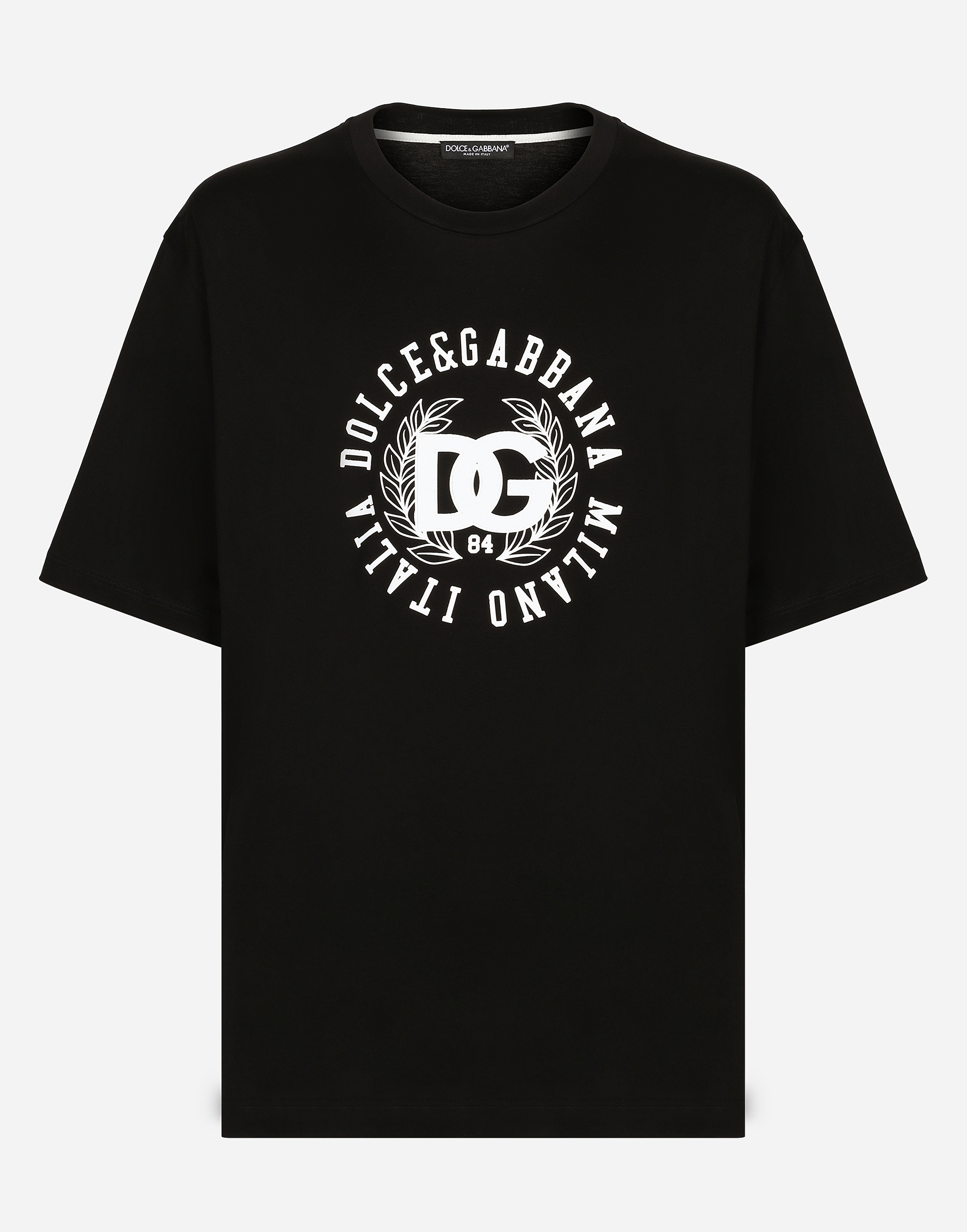 Cotton T-shirt with DG print in Black